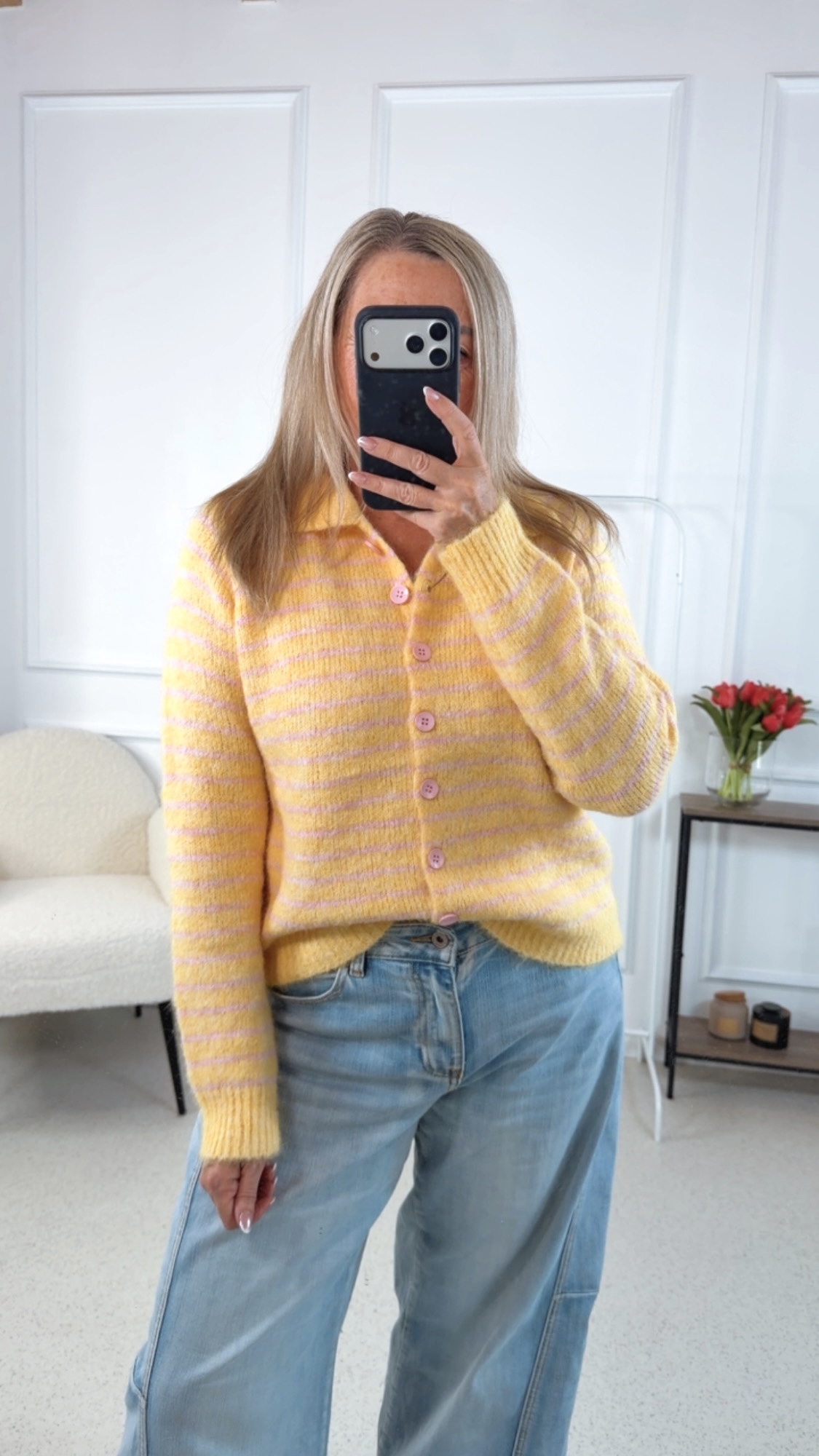 CARDIGAN VILDA STRIPES ITALY STYLE 34-40 Pullover Streifen