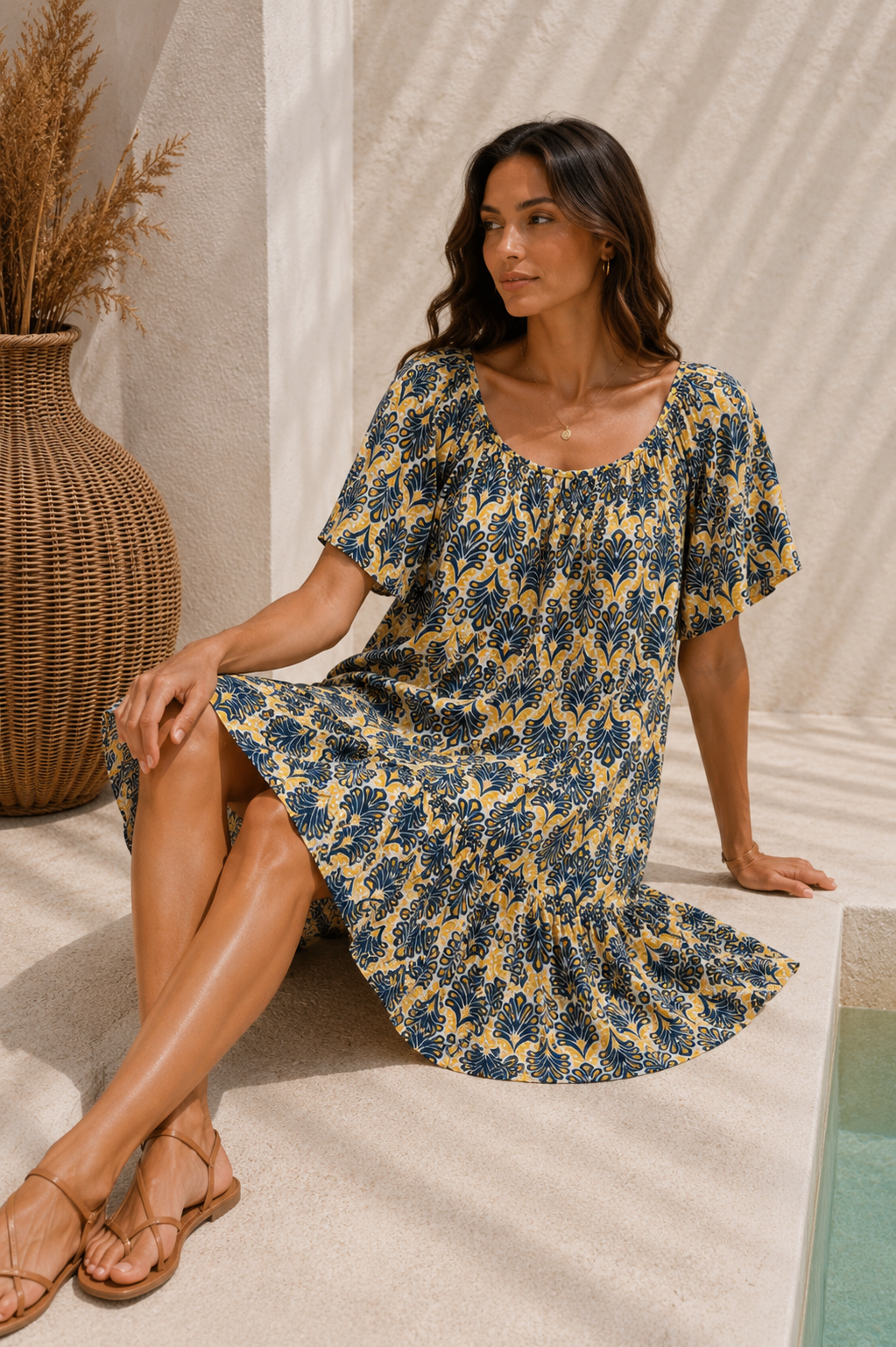 Kleid „Favara Bloom“ Multicolor Made in Italy 34-40/42