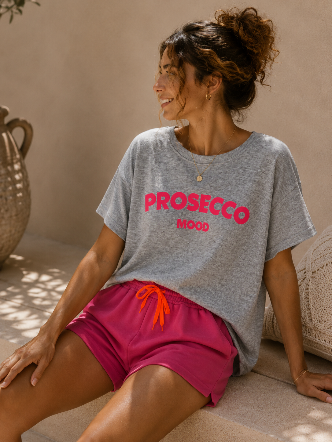 Prosecco Sweater Kurzarm Made in Italy 34-42  Sommerschnapper – vom Umtausch ausgeschlossen