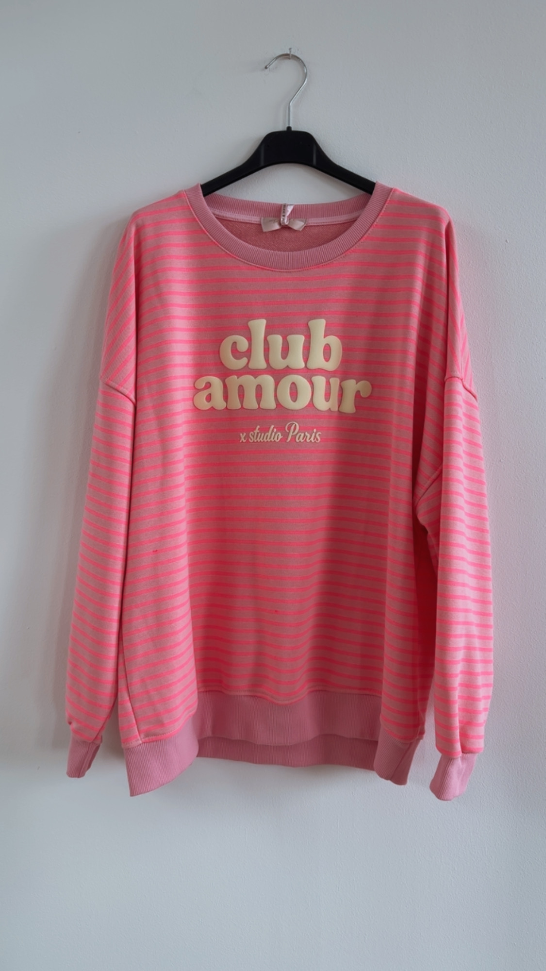 Sweatshirt / Sweater No. SW010 | Streifenlook | Oversize | Made in Italy | passt bis Größe 42/44