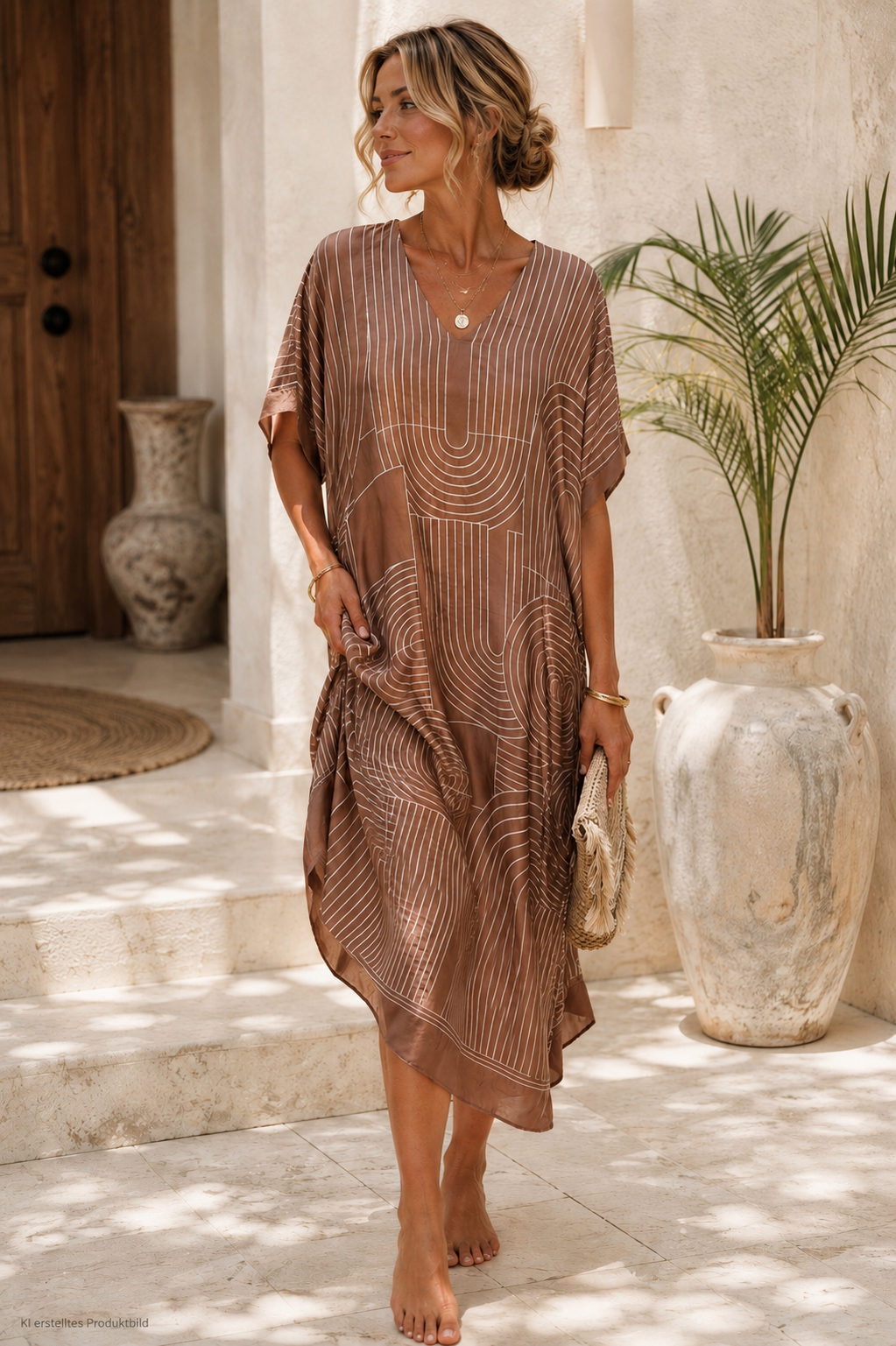 Maxi-Kleid Viskose-Seidenkleid Vanessa Made in Italy Gr. 34-42/44