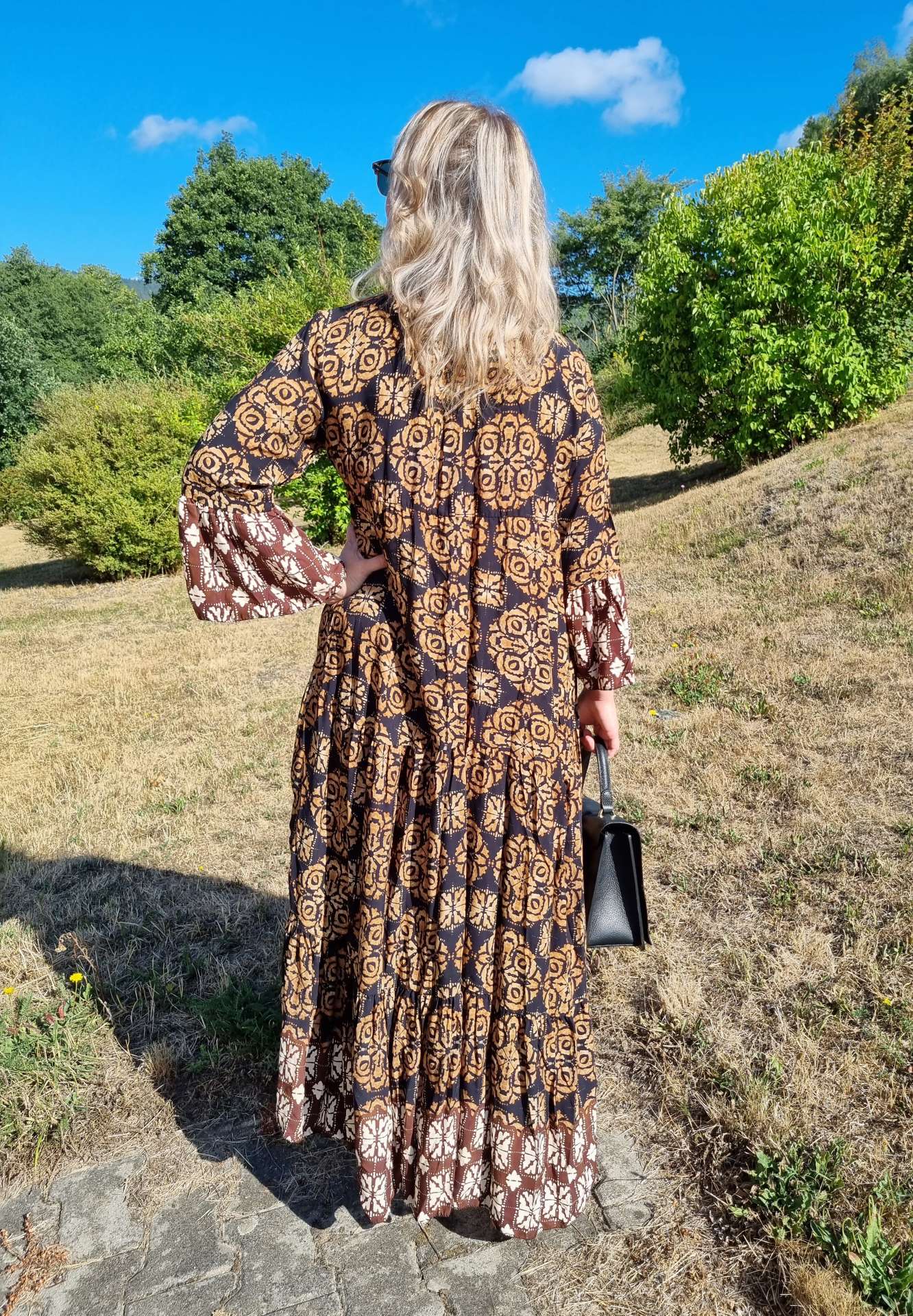 MAXI TUNIKA DRESS ISABELL SCHWARZ 34-40/42 Made in Italy langes Kleid Hängerchen Tunikakleid MAXI TUNIKA DRESS ISABELL SCHWARZ 34-40/42 Made in Italy langes Kleid Hängerchen Tunikakleid