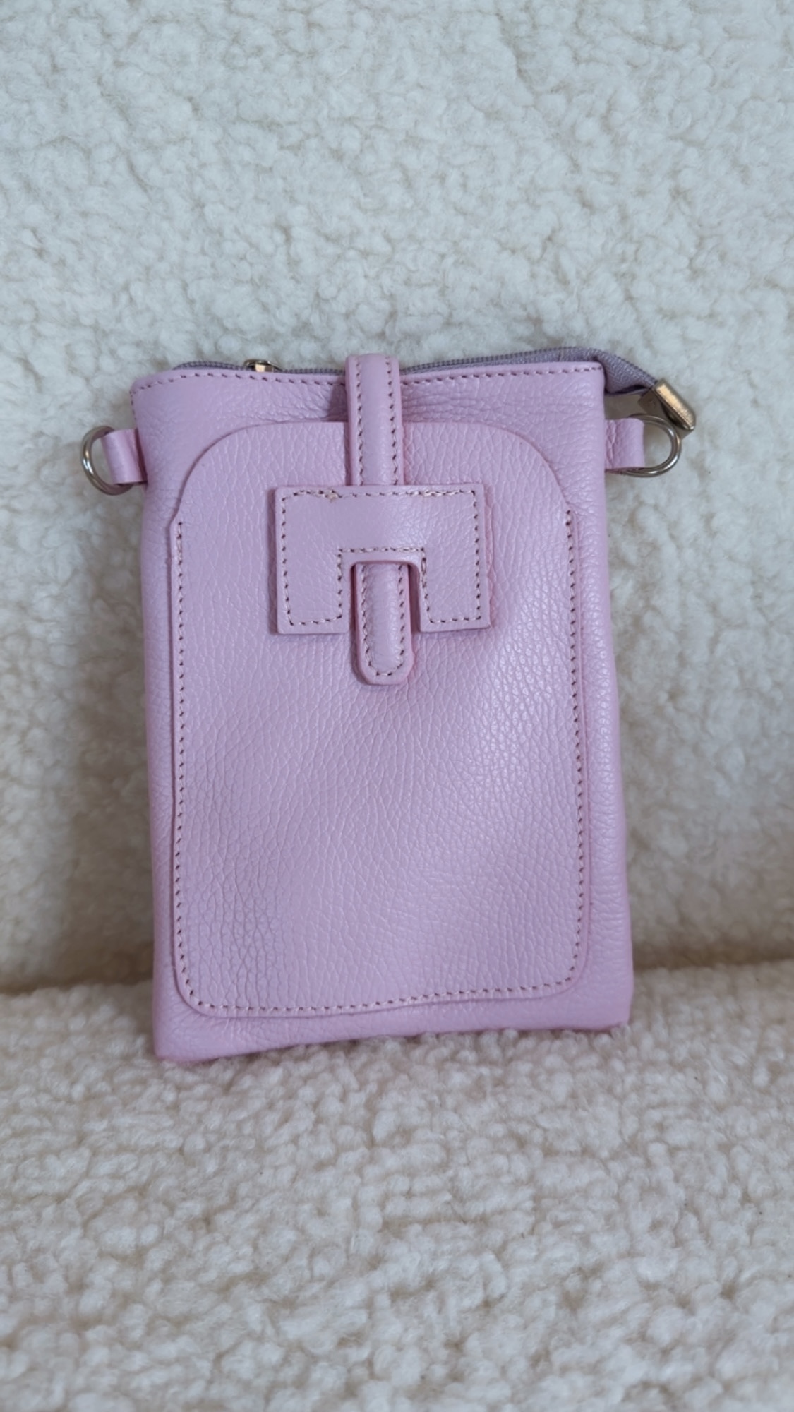 „Borsa Portacellulare Firenze“ – Handytasche aus Echtleder, Made in Italy