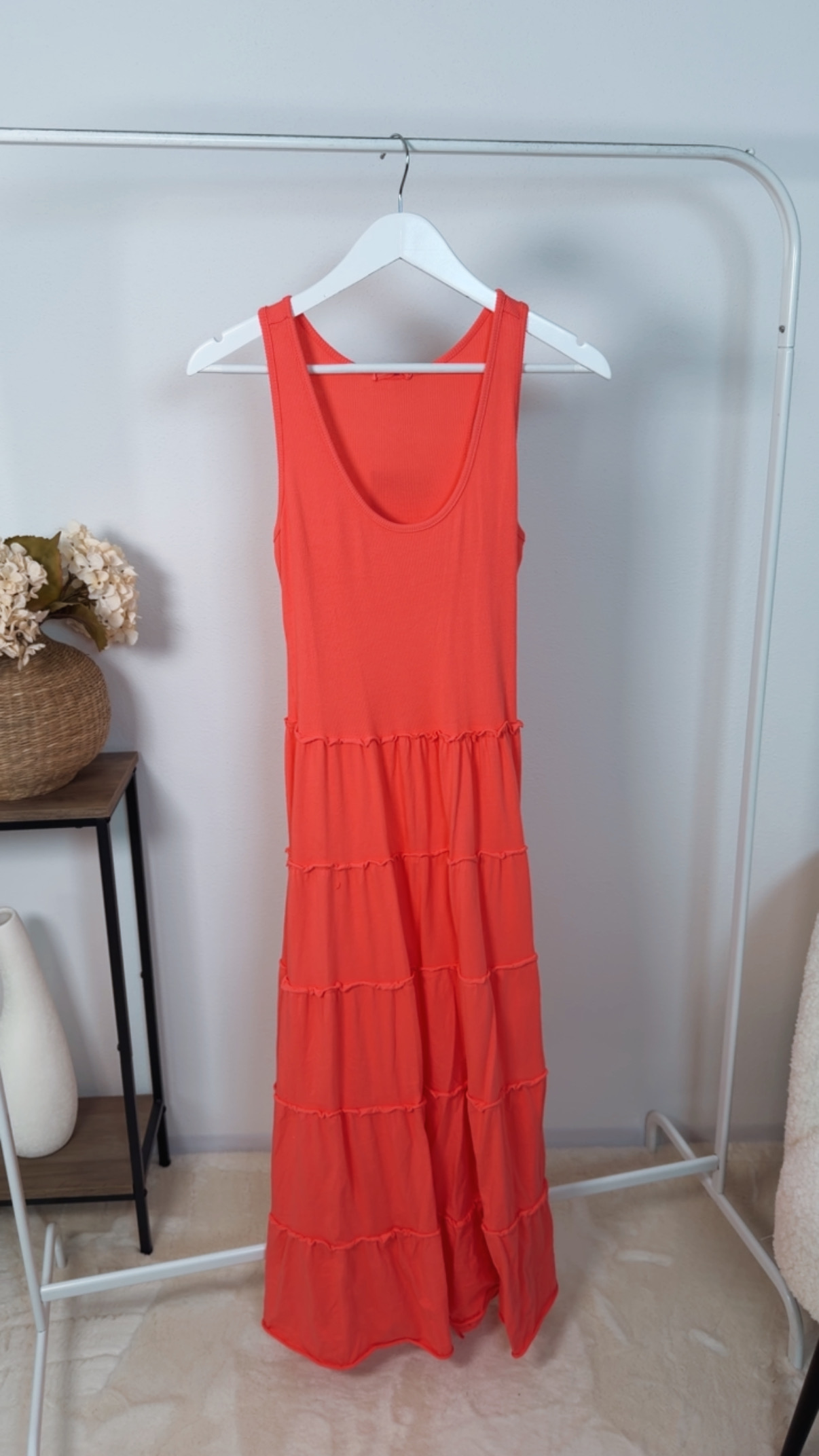 Maxikleid Amaya Volant-Stufen Made in Italy 34-40/42