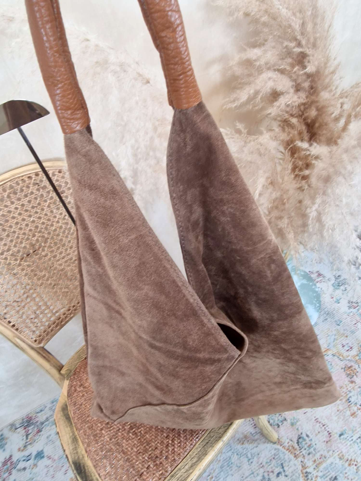 WILDLEDER SHOPPER RENATE TAUPE Made in Italy Leder Tasche Shopping Bag versch. Farben WILDLEDER SHOPPER RENATE TAUPE Made in Italy Leder Tasche Shopping Bag versch. Farben