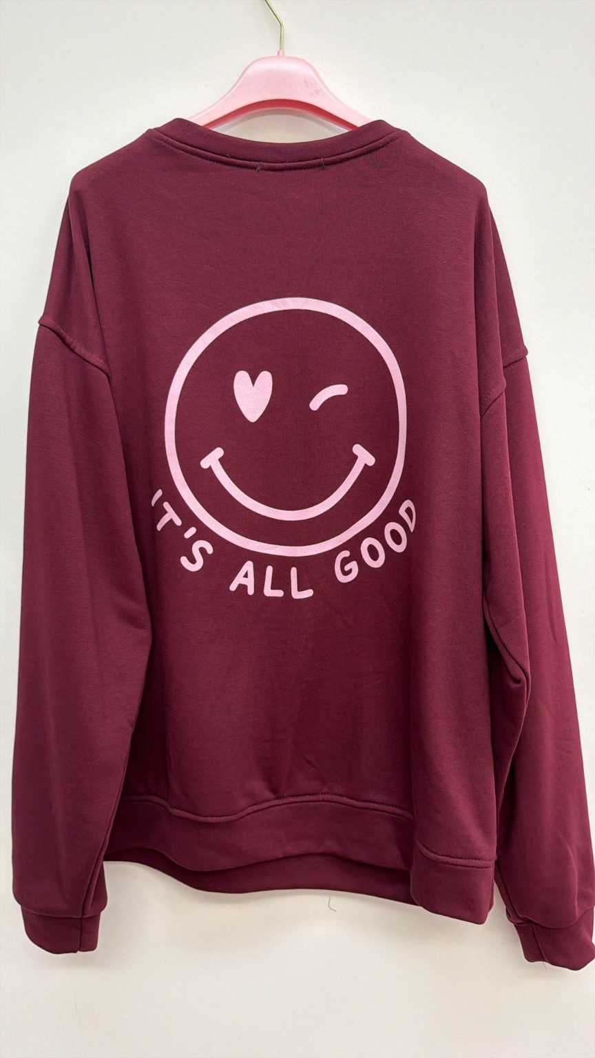 Sweatshirt „Happy Vibes NINA“ – Made in Italy