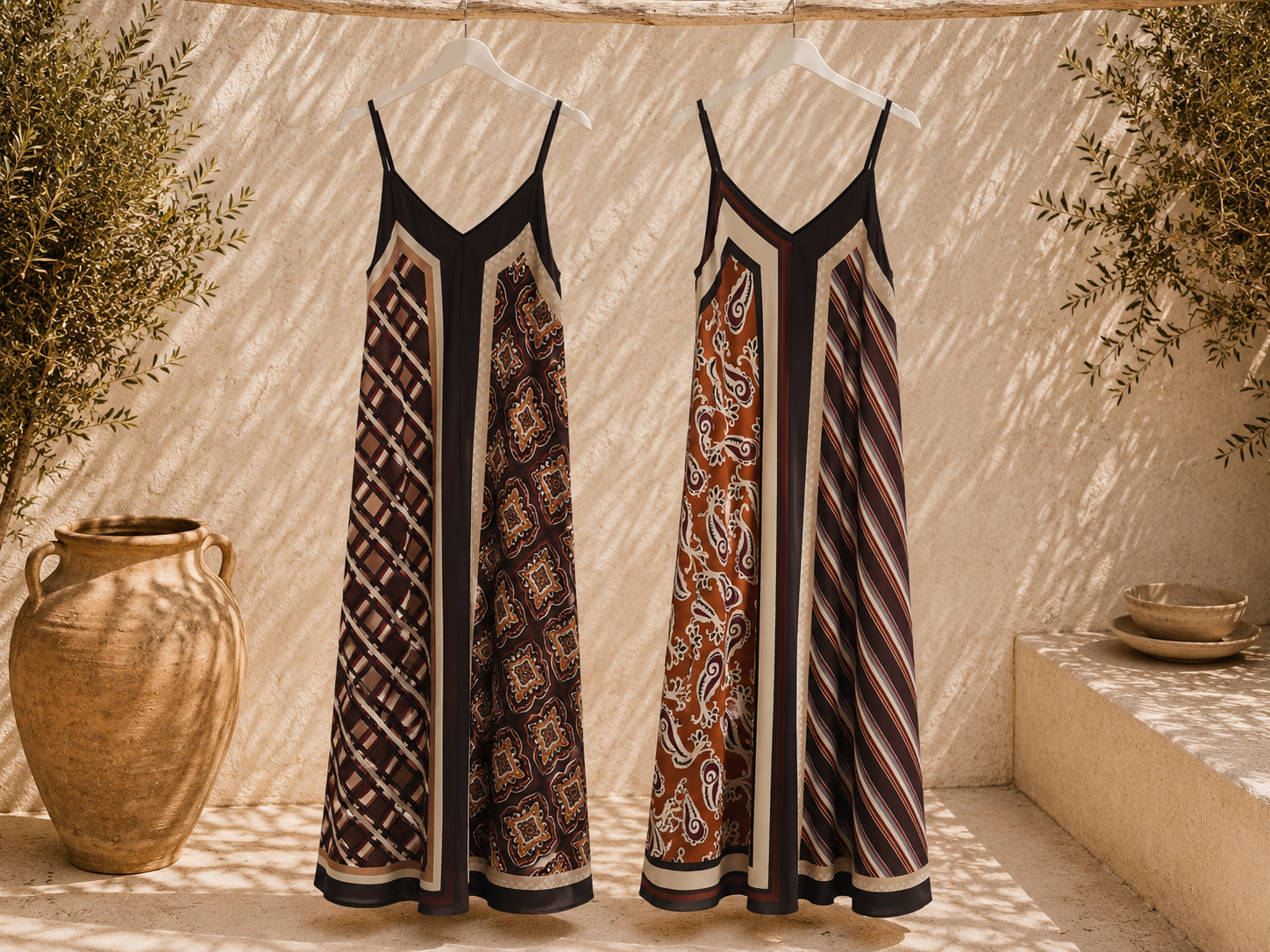 Maxikleid Cordelia Seide mit raffiniertem Wendedesign Made in Italy 34-40/42