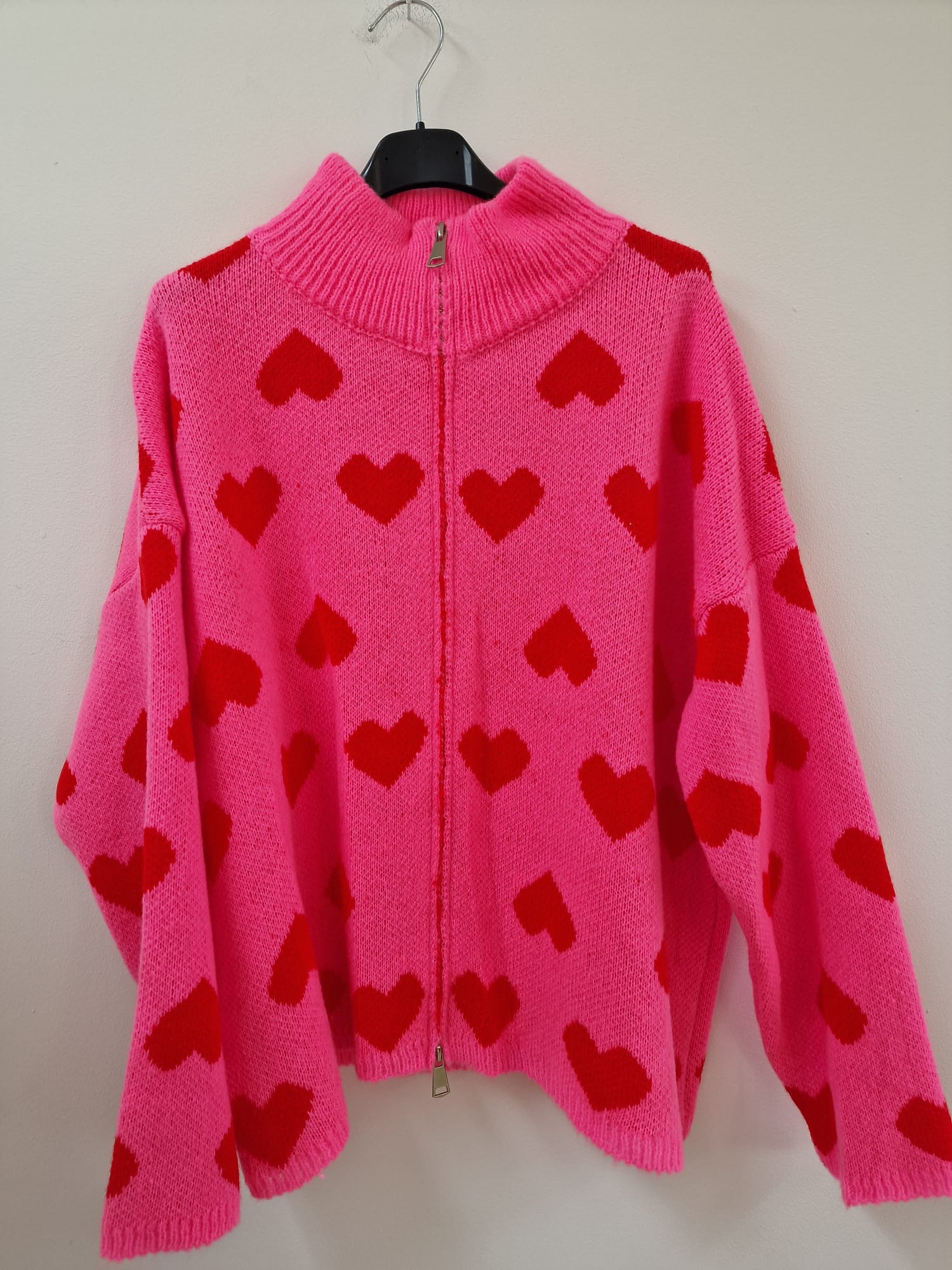 Strickjacke „Herz / Heart“ – ST0081 | Made in Italy 34-44 Strickjacke