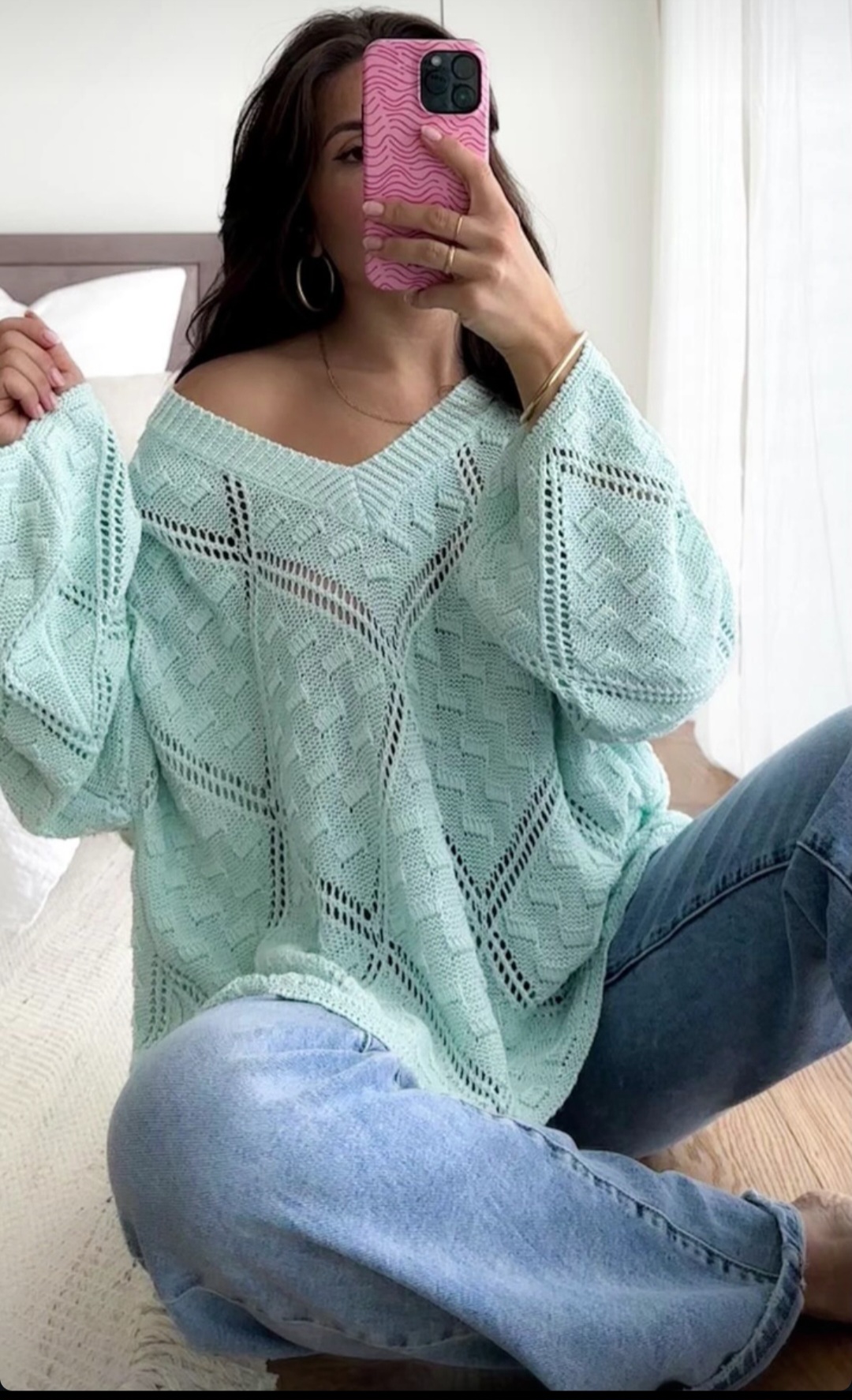 LOCHSTRICK PULLOVER LOREDALINA VENTO 34-44 Made in Italy