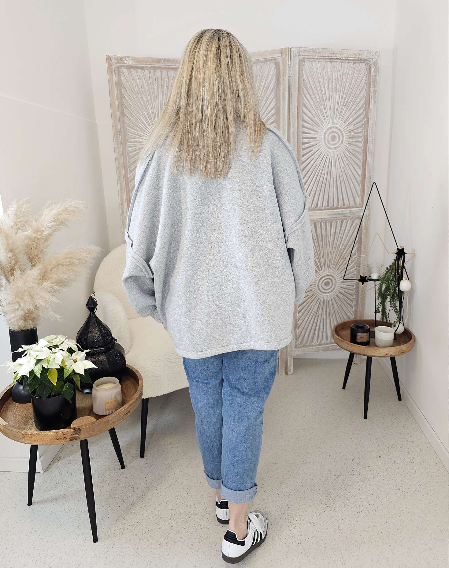 OVERSIZE SWEATSHIRT JACKE VERONA Made in Italy 34-46 Sweatshirtjacke OVERSIZE SWEATSHIRT JACKE VERONA Made in Italy 34-46 Sweatshirtjacke