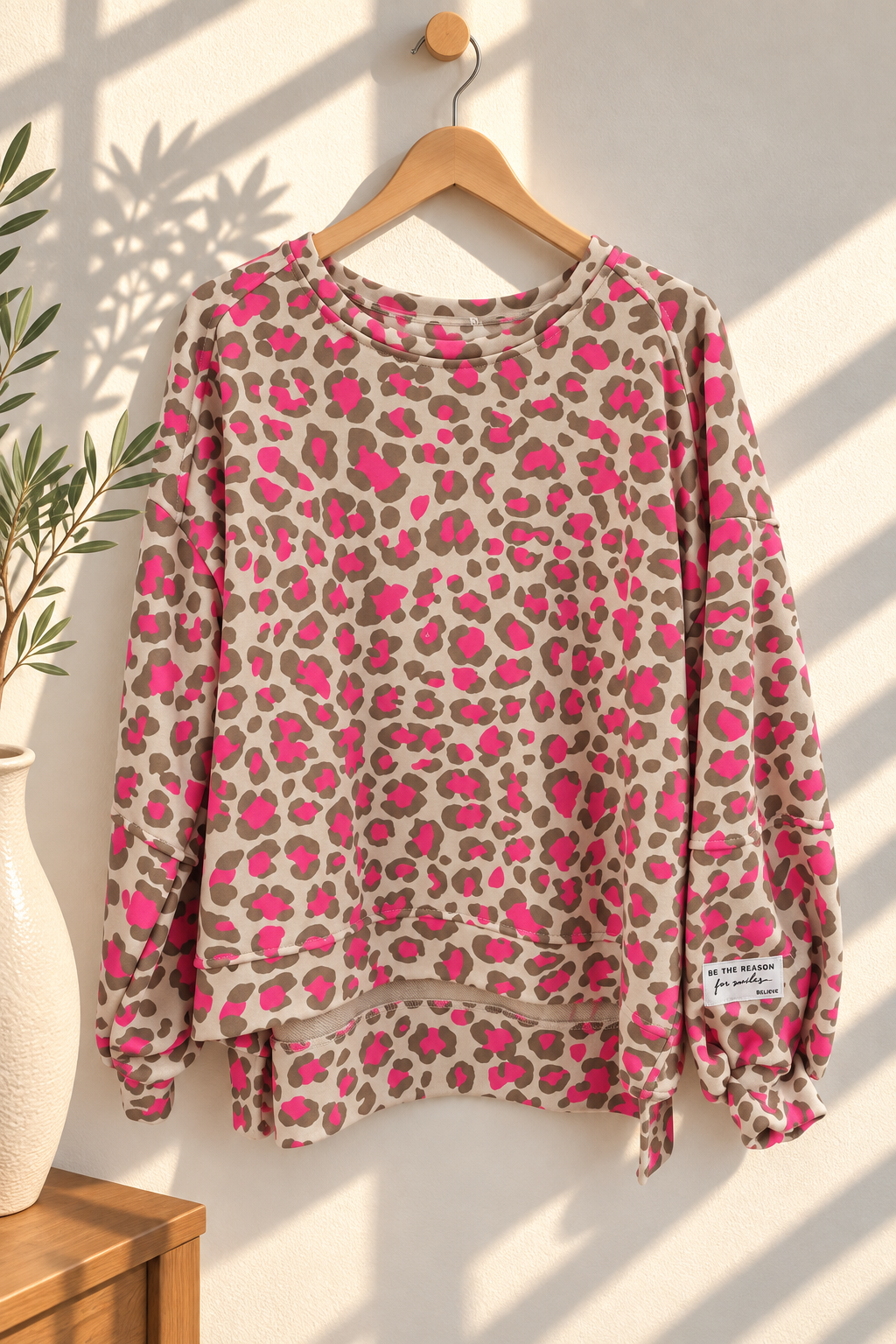Leo Sweater mit Patch – SW0093 Made in Italy Gr 34-42