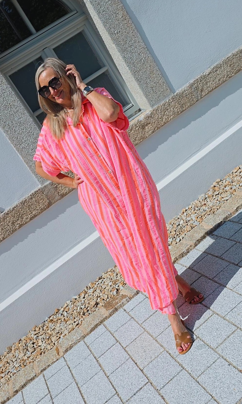 MUSSELIN BLUSENKLEID PALERMO Made in Italy 34-46/48