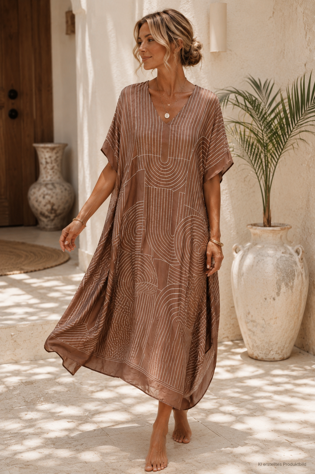 Maxi-Kleid Viskose-Seidenkleid Vanessa Made in Italy Gr. 34-42/44