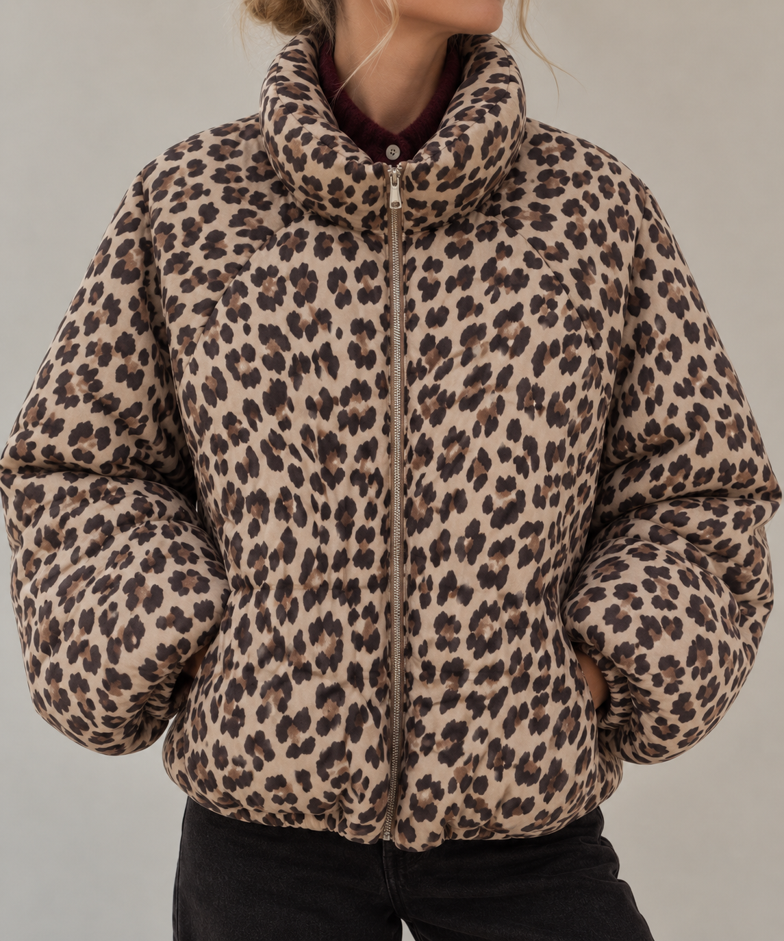 Jacke Puffy Monika LEO – lässiger Allrounder für die Übergangszeit Made in Italy 34-42