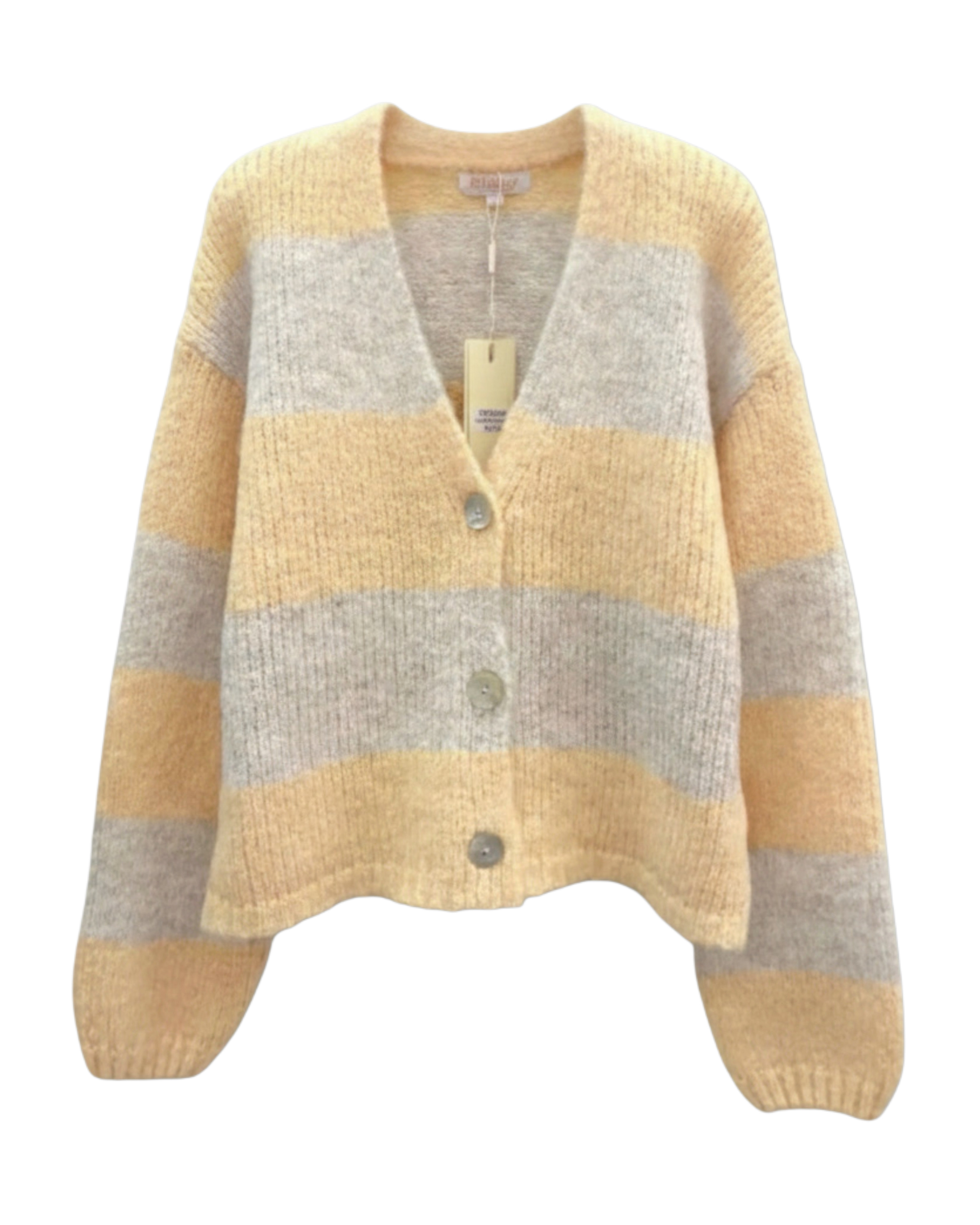 ✨Kuscheliger Streifen-Cardigan Emma in zwei Farbvarianten ✨ 34-42 Italy Style