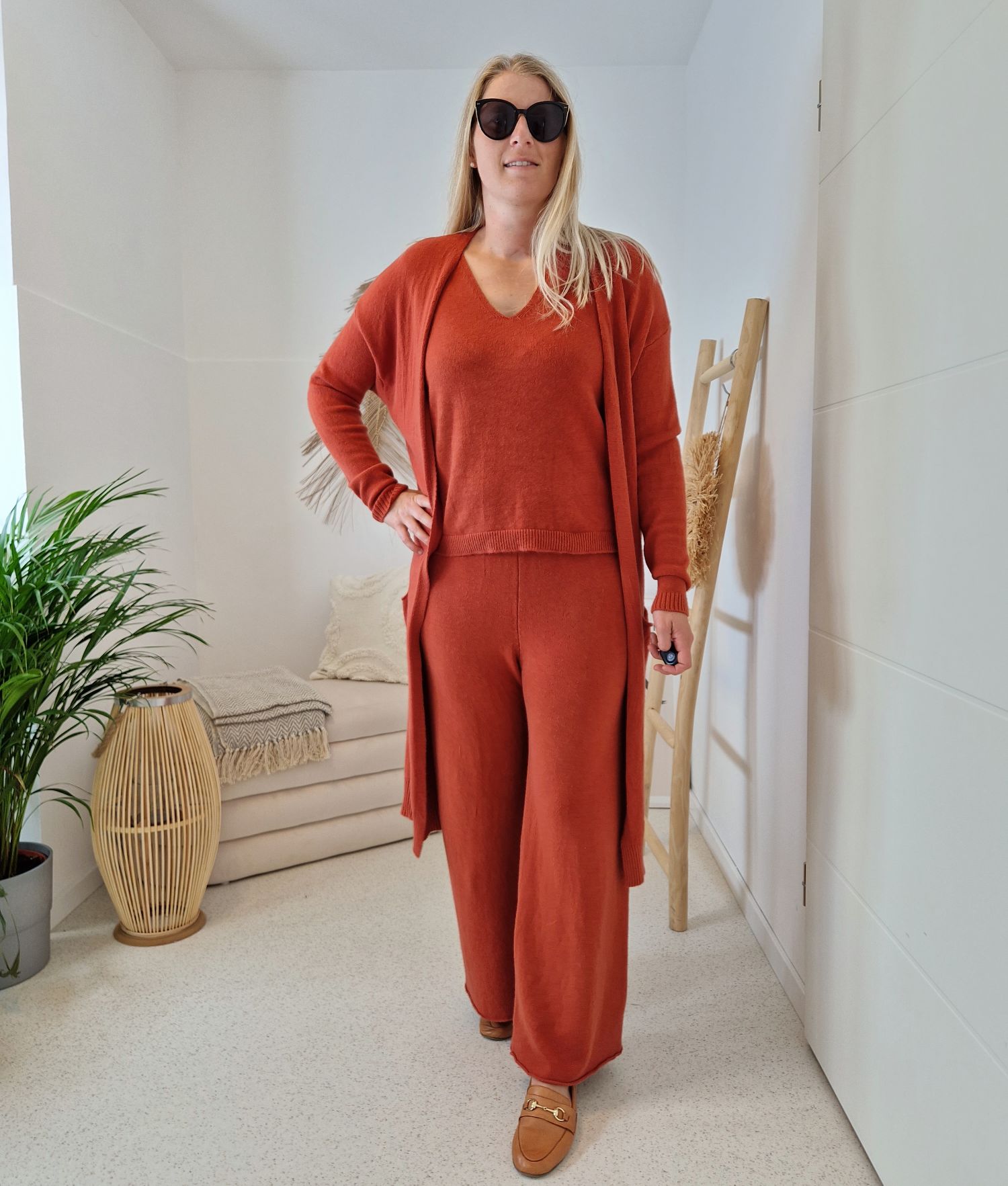 3-TEILIGES STRICK SET BEATRICE ROST 36-40 Made in Italy Hose Pullunder Mantel Cardigan 3-TEILIGES STRICK SET BEATRICE ROST 36-40 Made in Italy Hose Pullunder Mantel Cardigan