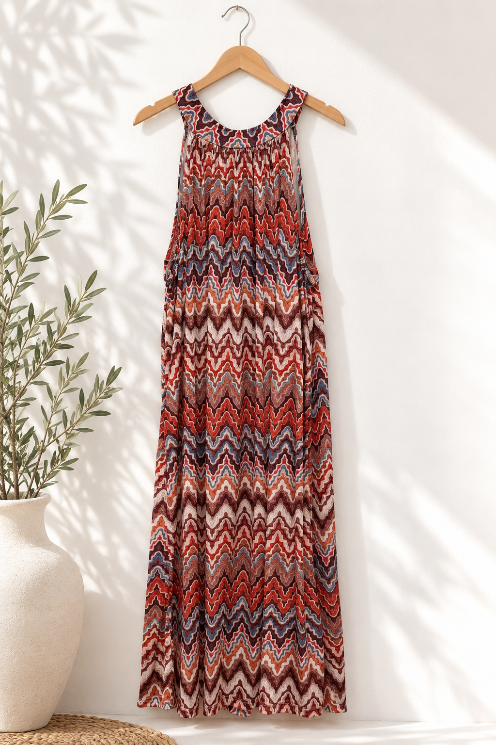 Kofferstoff Kleid Martina – Sommerkleid mit Orientalischen Print Made in Italy Gr, 34-42