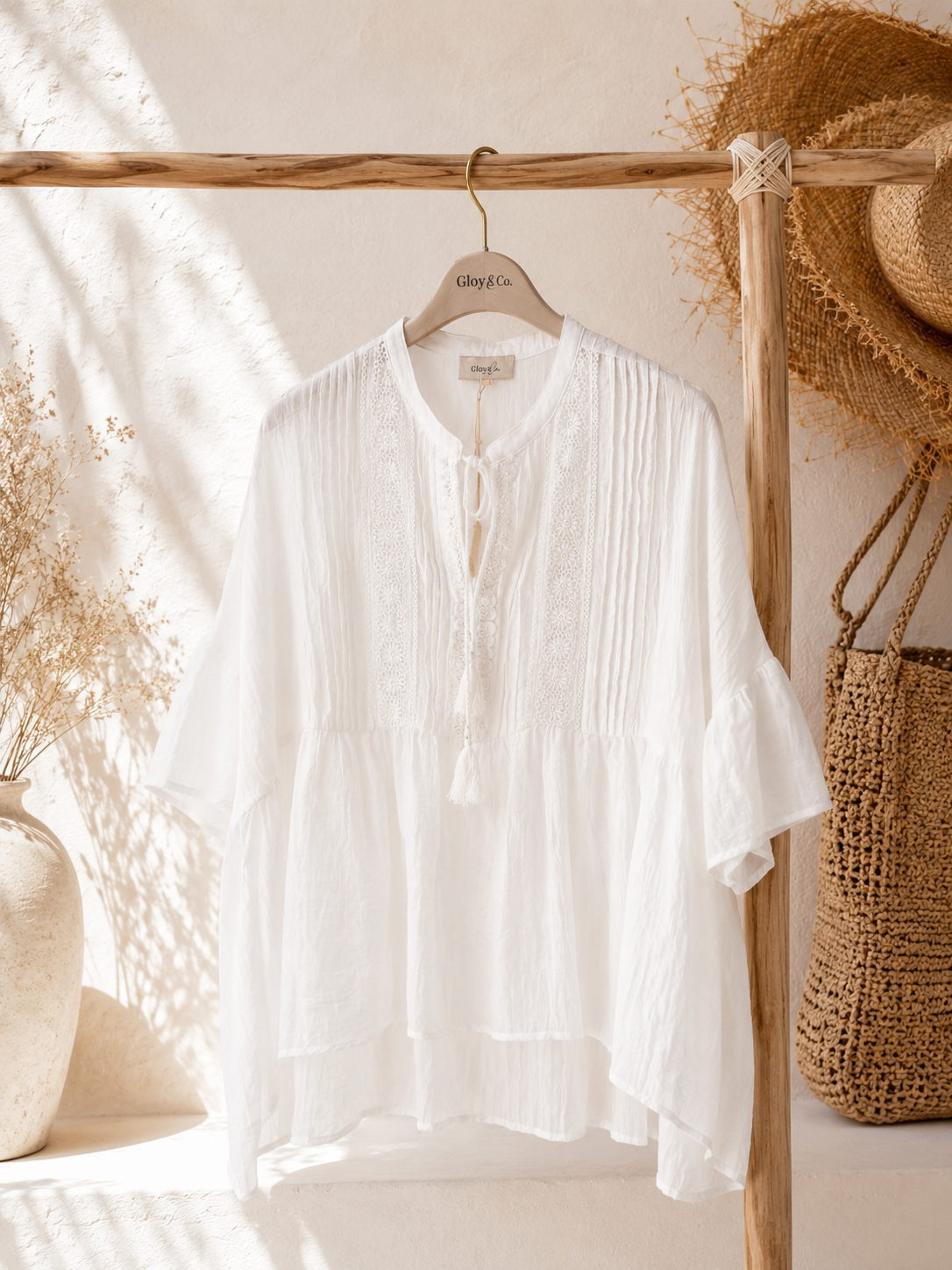 Bluse Aurora – romantische Leichtigkeit für den Sommer Gr. 34- gute 44