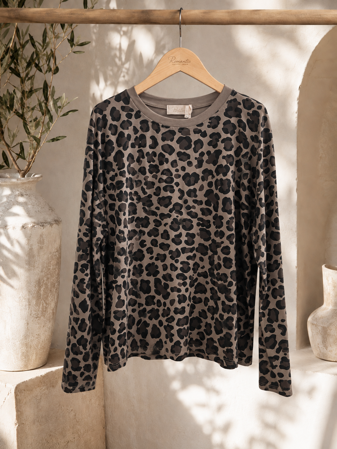 Longsleeve / Langarmshirt I No. LS012 I Leo I ausgestellten Ärmeln I Made in Italy | passt bis Größe 42/44