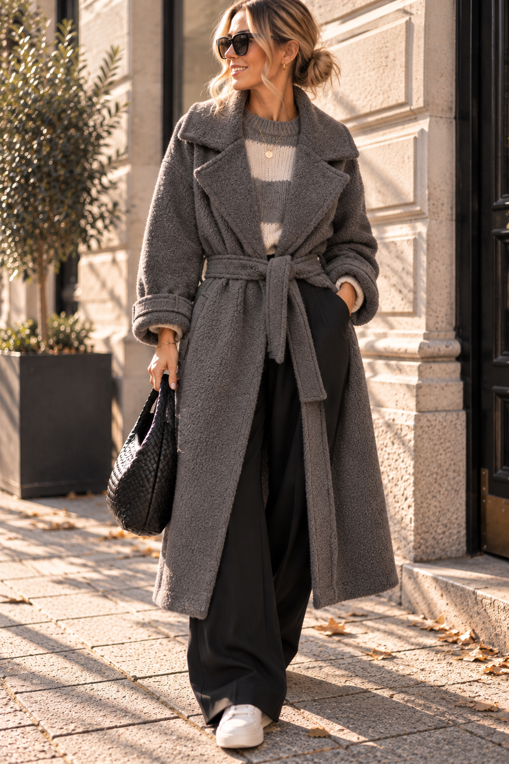 Hose Wide-Leg Butterweich mit Bundfalten HO0020 I Made in Italy 34-42/44