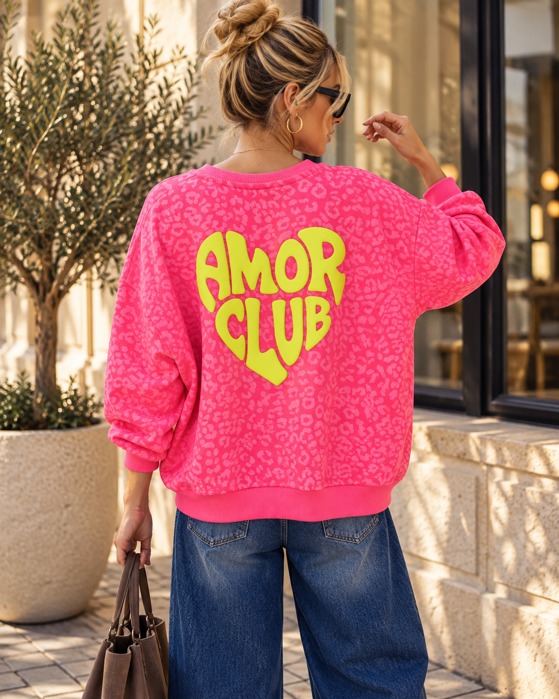 Sweatshirt Leo Amor I NO. SW0017 I lässiger Oversize-Look I Made in Italy 34-42/44