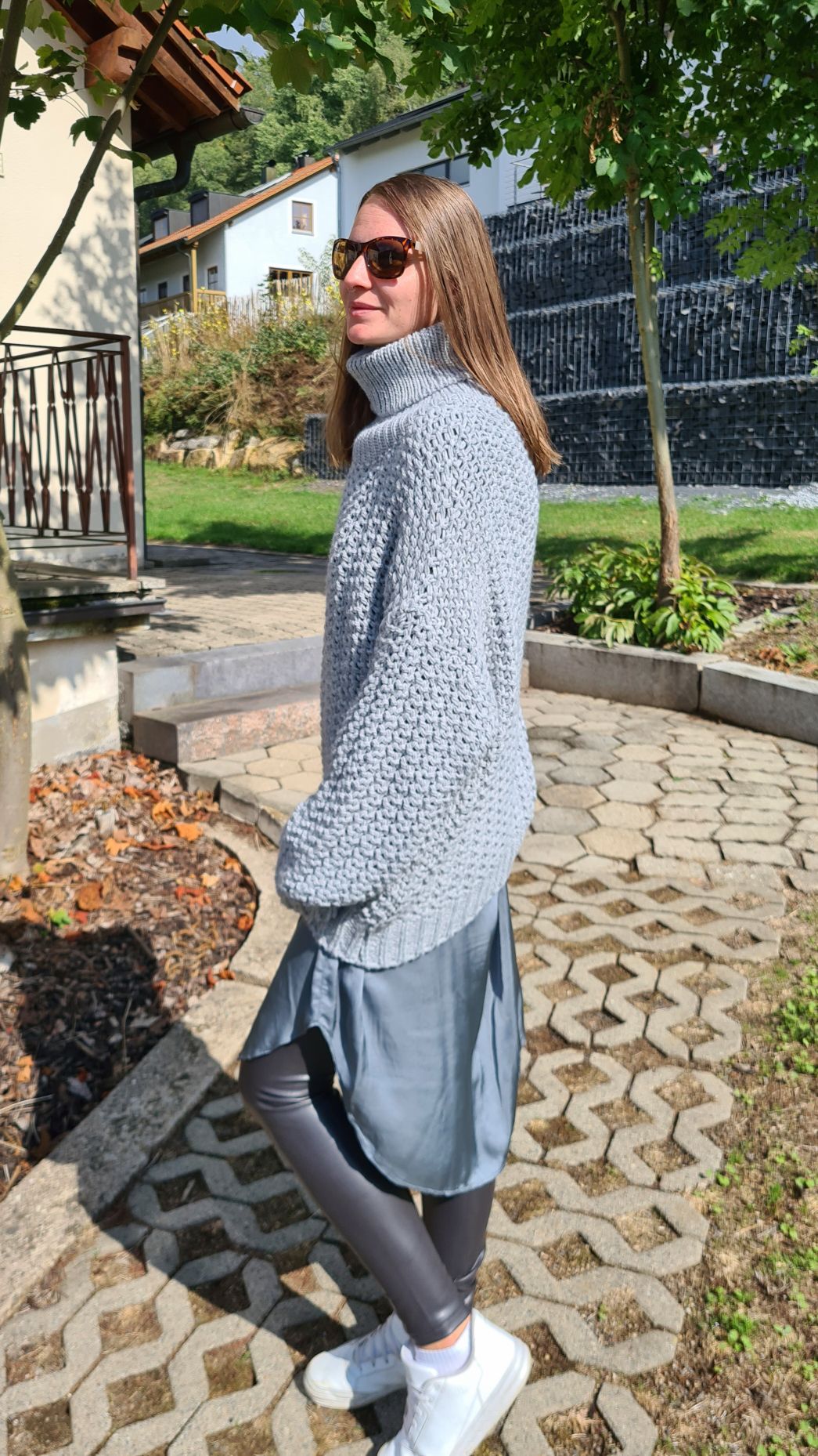 OVERSIZE KNIT FIONA TURTLENECK GRAU Rollkragen Strickpullover Pullover 34-42/44 Made in Italy OVERSIZE KNIT FIONA TURTLENECK GRAU Rollkragen Strickpullover Pullover 34-42/44 Made in Italy