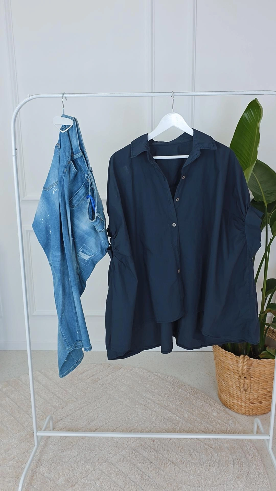 BAUMWOLL BLUSE LIANE Kurzärmelig UNI Made in Italy 34 - 46/48