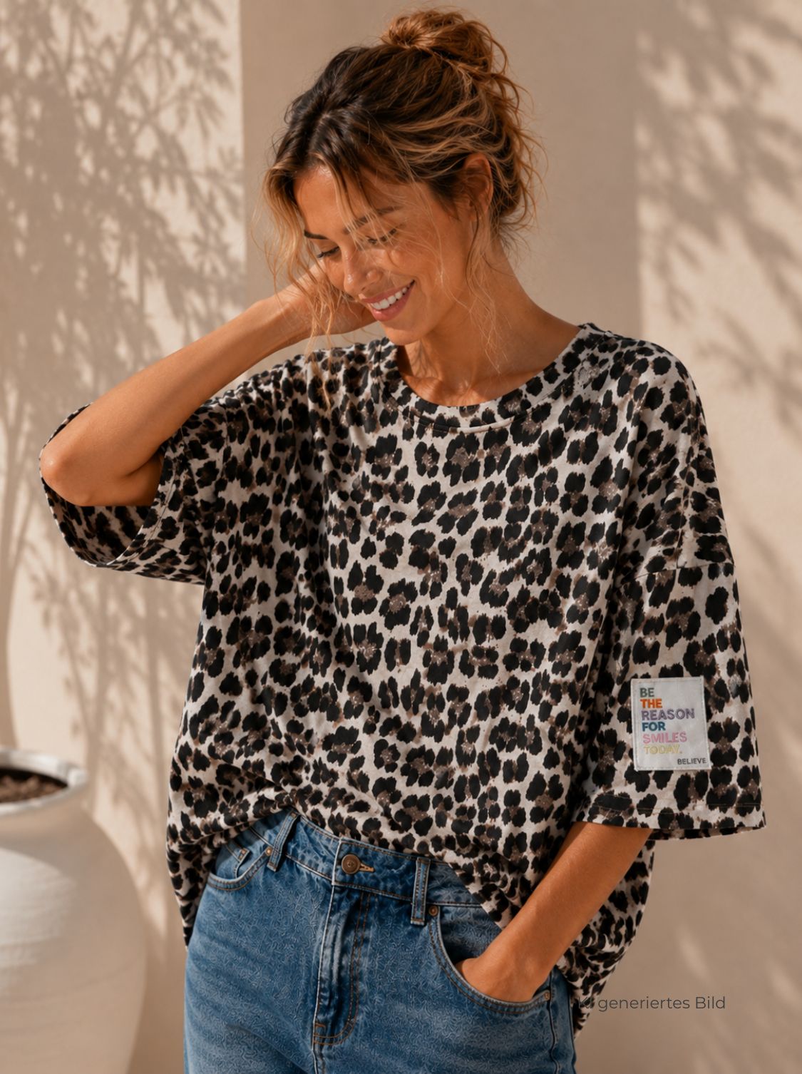 Buttersoft-Shirt „CLARA“ Made in Italy passt bis Gr. 44 Leo