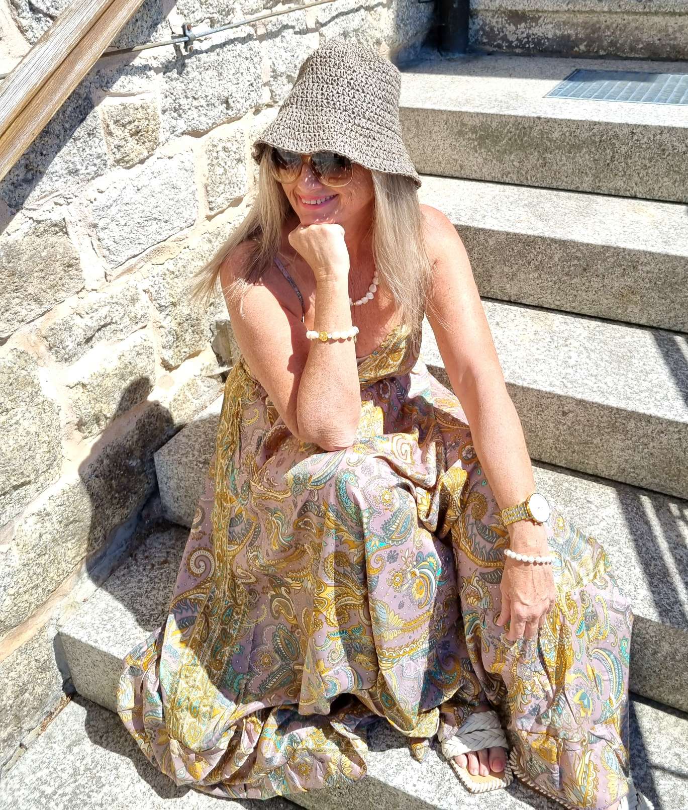 SILK DRESS MALEDIVE LONG VIO NUDE Boho Boheimian Seide Spaghettiträger Kleid Maxi Beach Sommer 34-40 SILK DRESS MALEDIVE LONG VIO NUDE Boho Boheimian Seide Spaghettiträger Kleid Maxi Beach Sommer 34-40