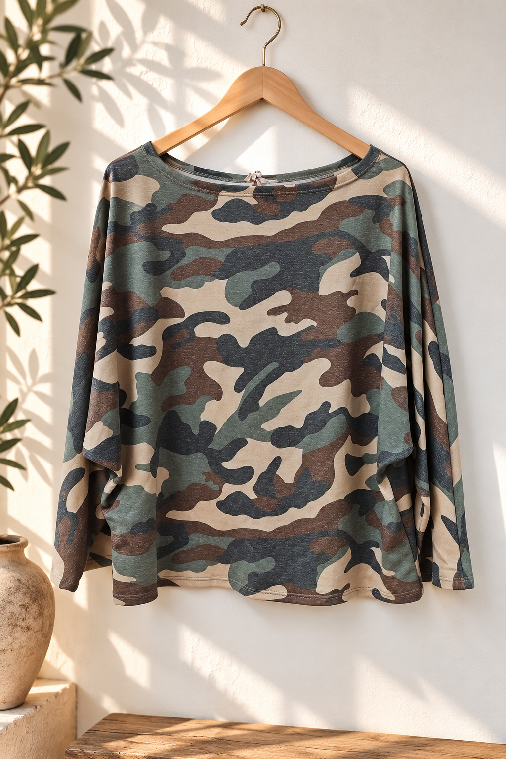 LONGSLEEVE CAMOUFLAGE Made in Italy Gr. 36 - 46 LS0108 Sweater