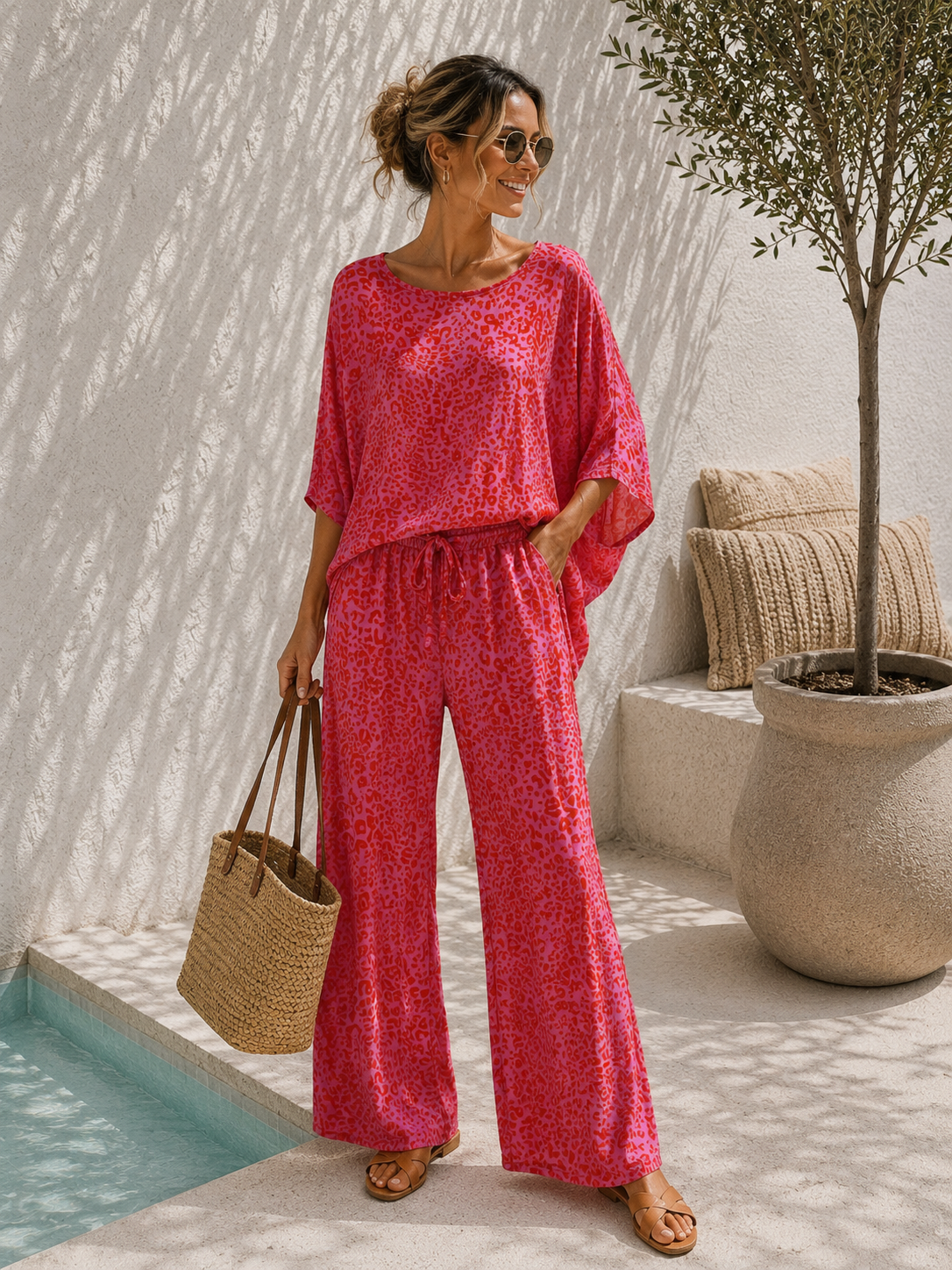 Marlene Leohose „Namibia“ ✨ Made in Italy • weich fließende Viskosehose • Größe 34–44