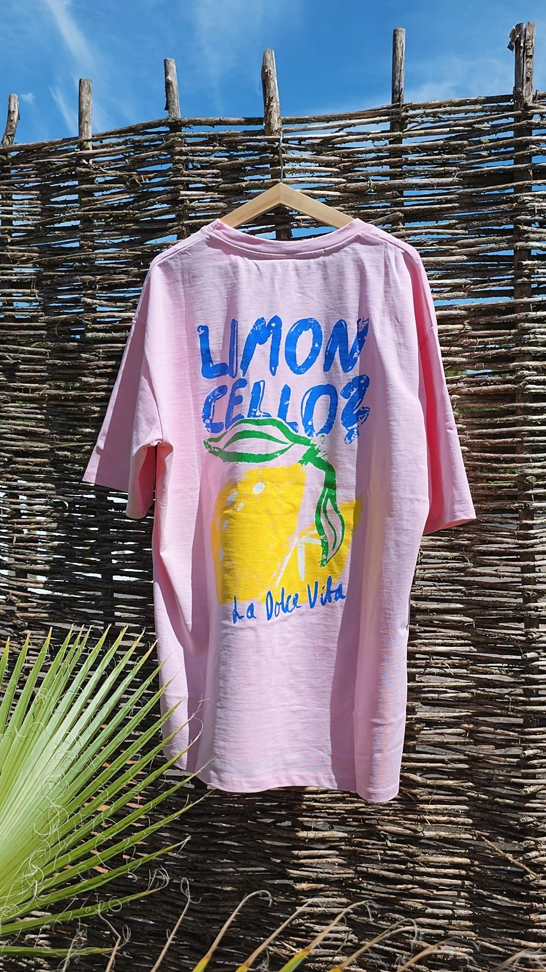 STATEMENT T-SHIRT SWEATER LA DOLCE VITA Lemon Made in Italy mit Schlüsselanhänger