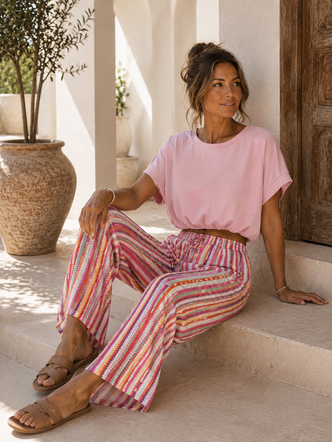 Cropped Butterstoff-Shirt Eleni Made in Italy 34-40/42