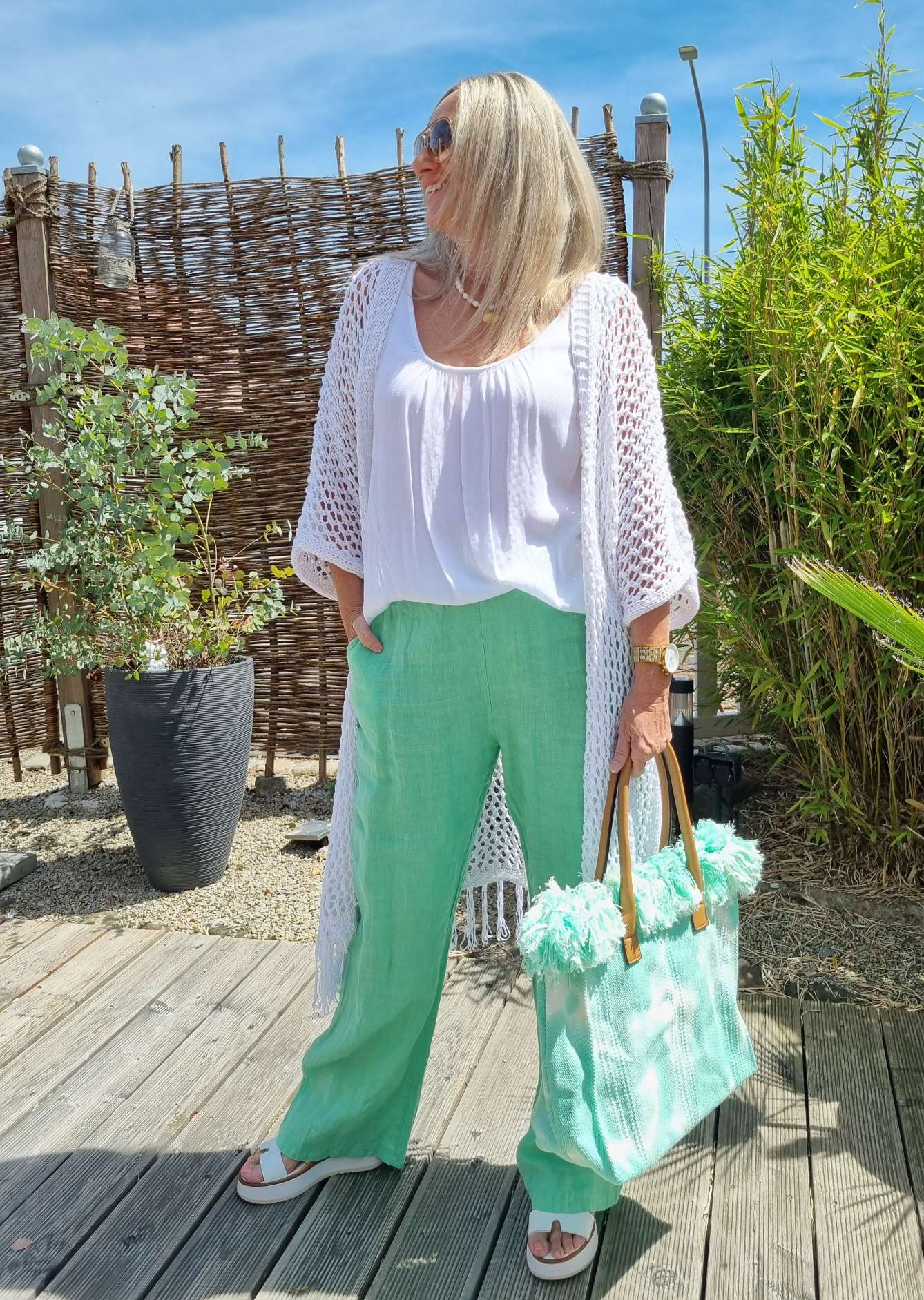 LINEN JOGPANT ALMA GRÜN 34-42 Made in Italy Leinen Hose PANT Sommerhose LINEN JOGPANT ALMA GRÜN 34-42 Made in Italy Leinen Hose PANT Sommerhose