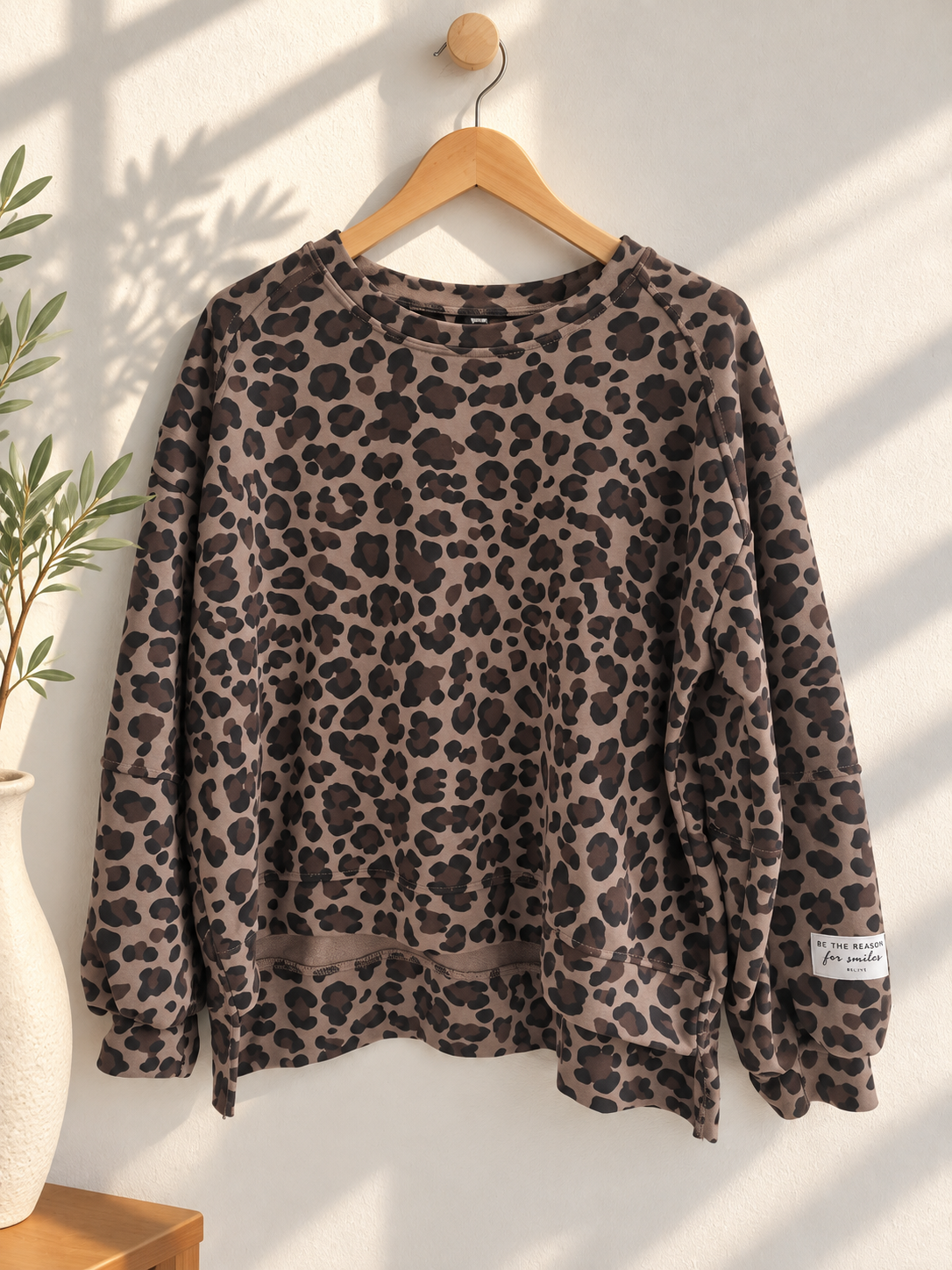 Leo Sweater mit Patch – SW0093 Made in Italy Gr 34-42