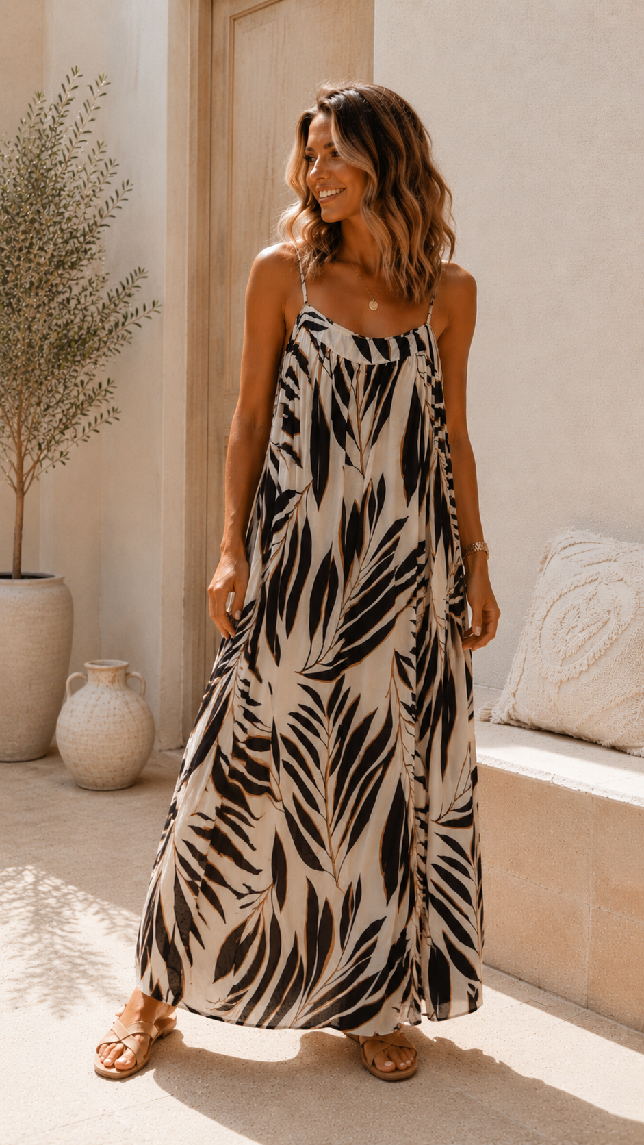 Maxikleid „Zahara“ – Exotische Leichtigkeit trifft italienischen Chic 🌴Made in Italy 34-42/44