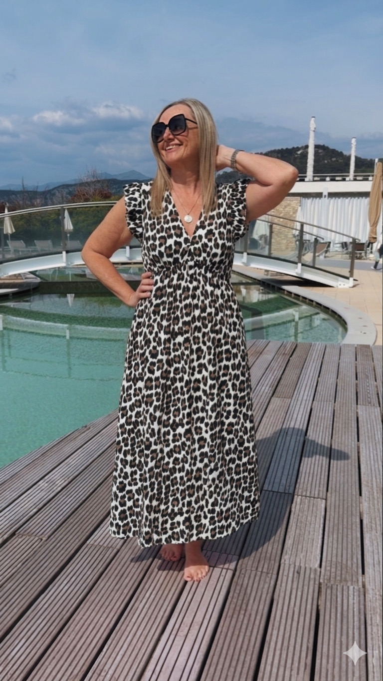 MUSSELIN LEO KLEID ZOE 34 - 42 Made in Italy ärmellos Rüsche