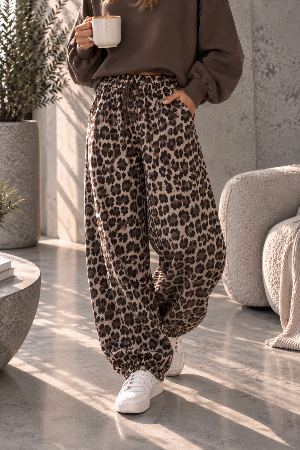 Ballon-Jogpant lässige Basic Pants für jeden Tag I JP0140 I Made in Italy 34-42/44