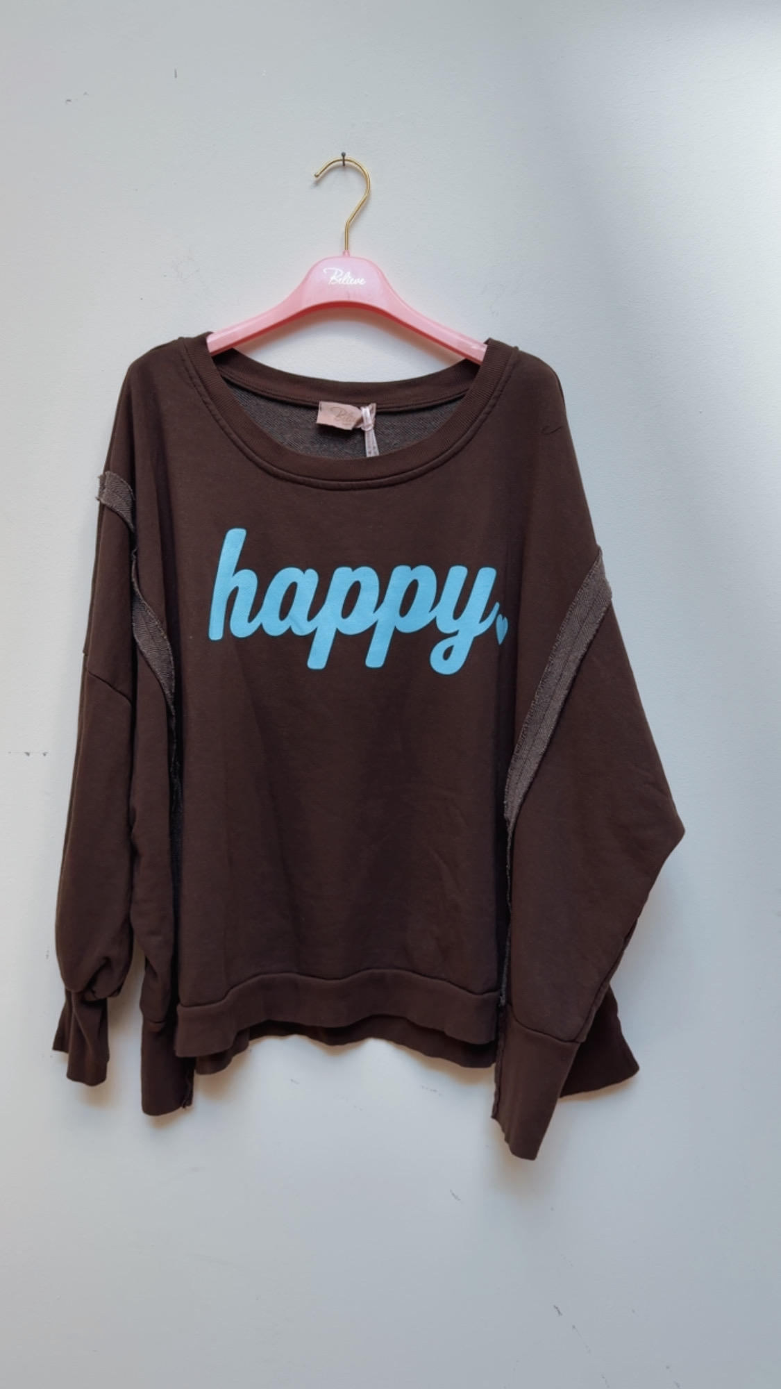 Sweatshirt Nives – Happy Vibes im lässigen Oversize-Look Made in Italy 34-48