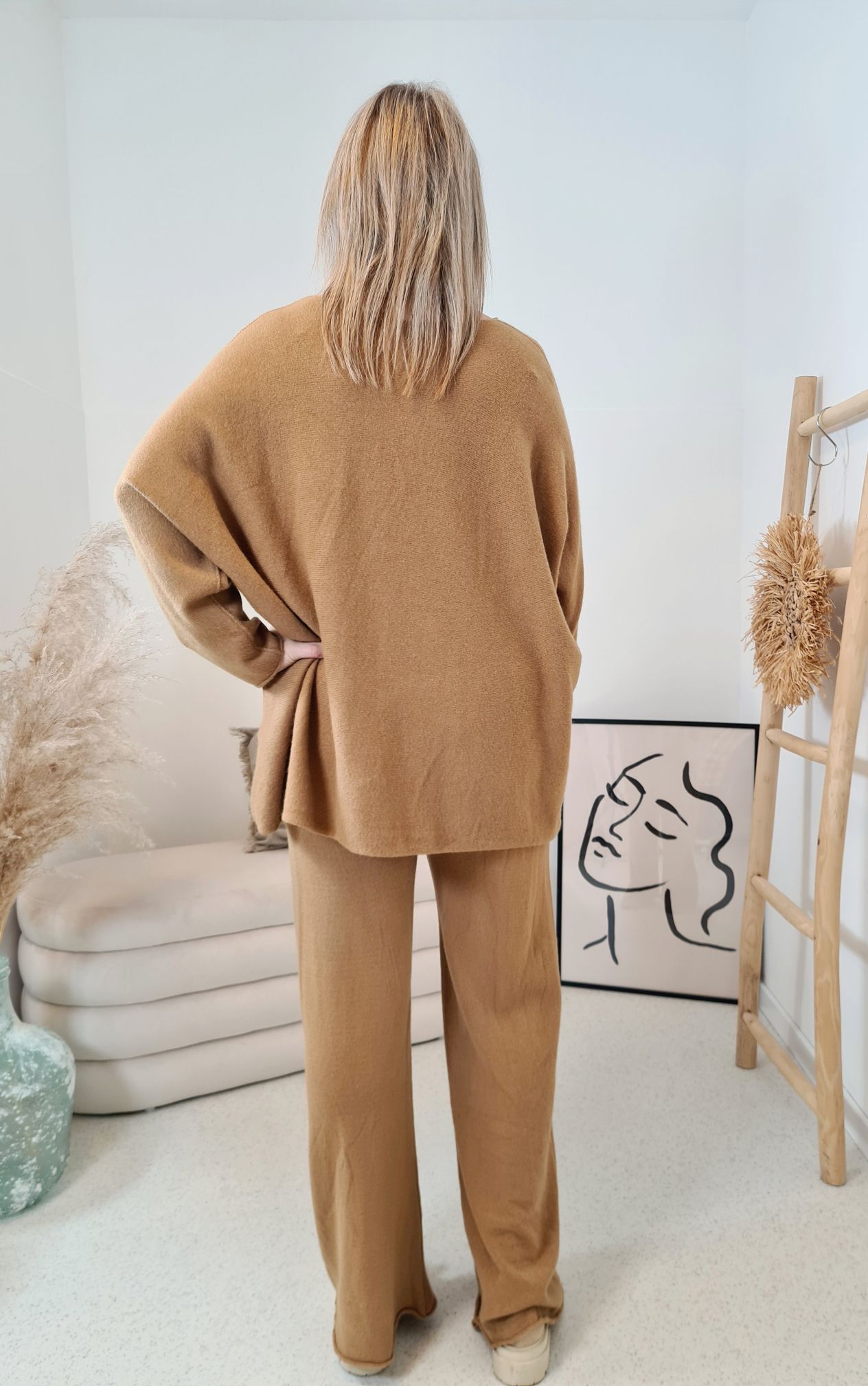 Edler BASIC ANZUG FLORA CAMEL SET Freizeitanzug Jogginganzug Loungewear Hausanzug Homewear 34-42 Edler BASIC ANZUG FLORA CAMEL SET Freizeitanzug Jogginganzug Loungewear Hausanzug Homewear 34-42