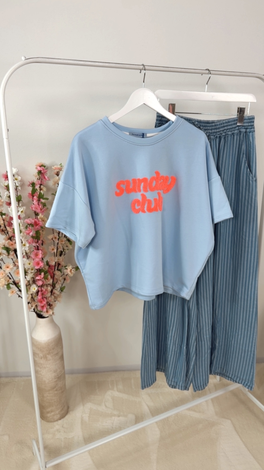 🧡✨ Sweatshirt T-Shirt Soliviana Sunday Club Made in Italy 34-42/44