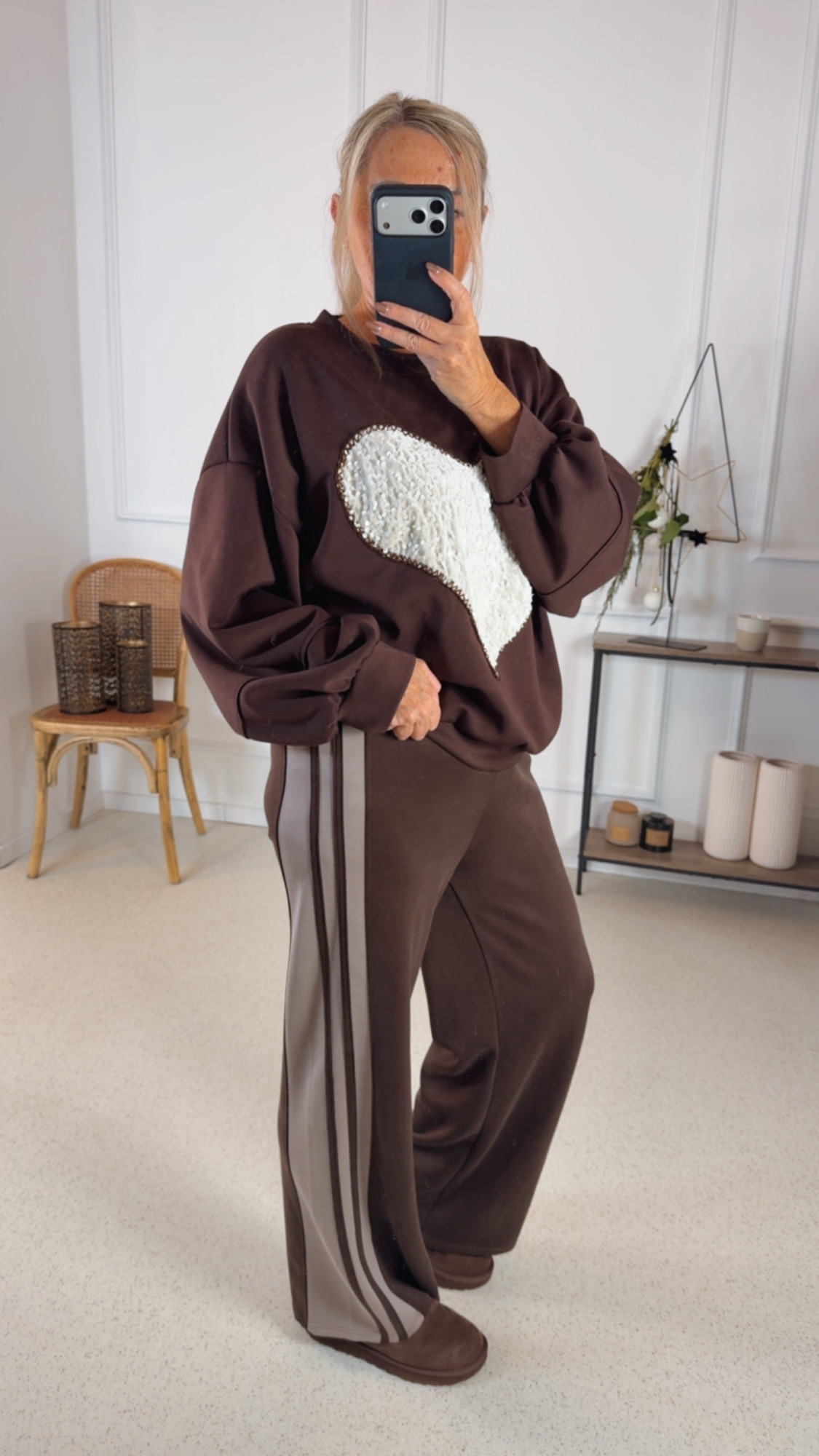 BASIC PANT VALERIE STRIPES 34 - 42 Made in Italy Jogpant Streifen Look