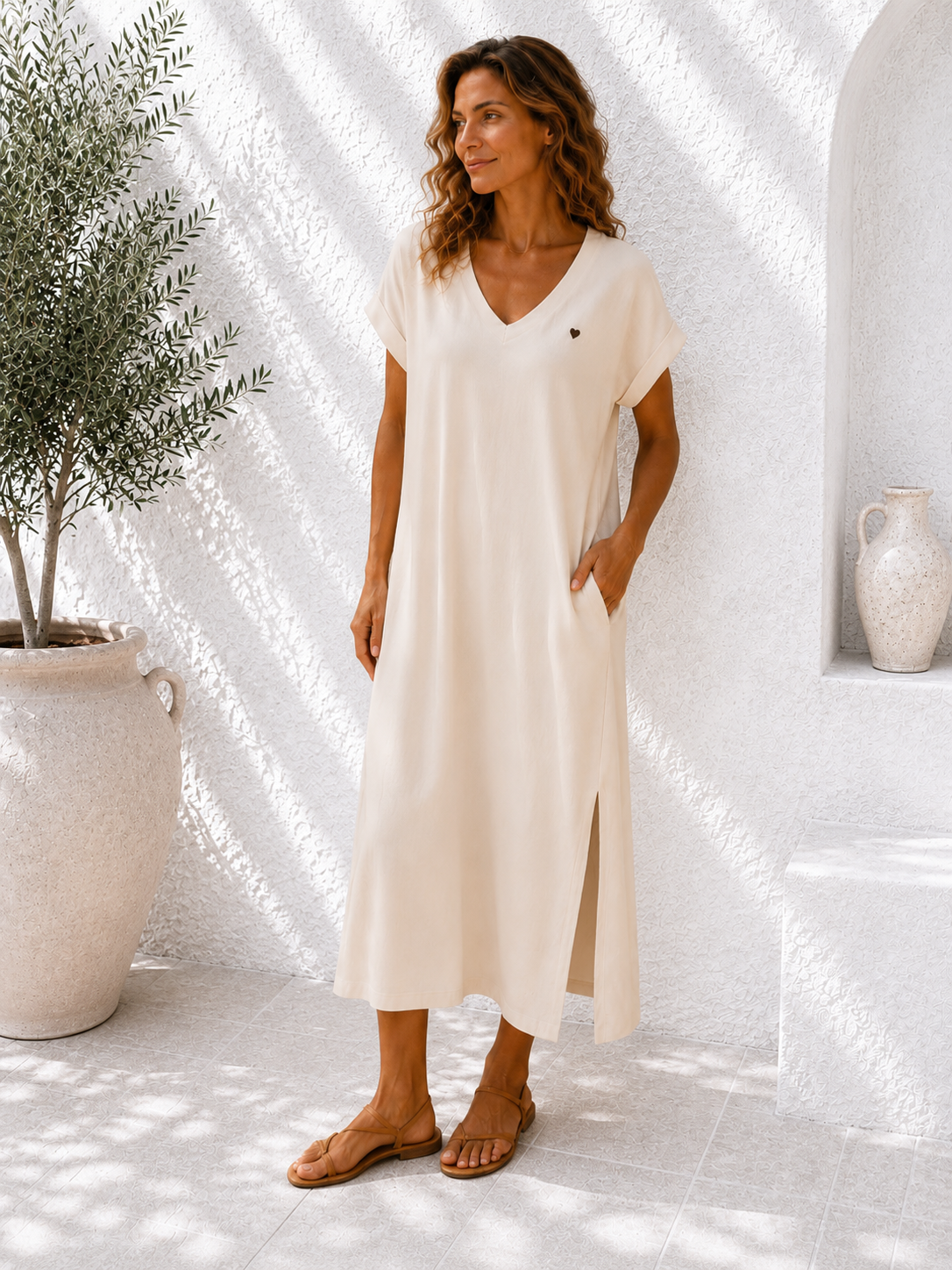 Sweatshirt-Kleid Taliya Mini Herz Made in Italy 34-42/44