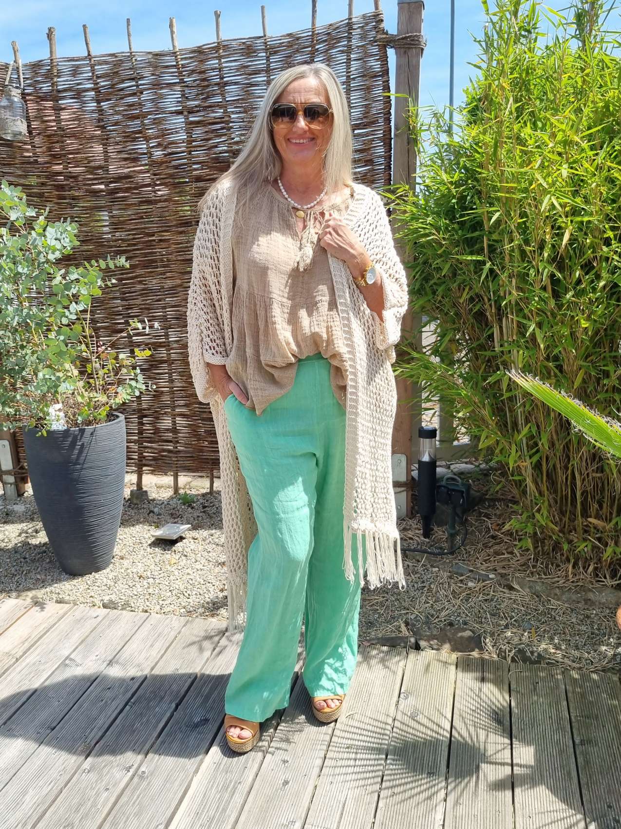 LINEN JOGPANT ALMA GRÜN 34-42 Made in Italy Leinen Hose PANT Sommerhose LINEN JOGPANT ALMA GRÜN 34-42 Made in Italy Leinen Hose PANT Sommerhose