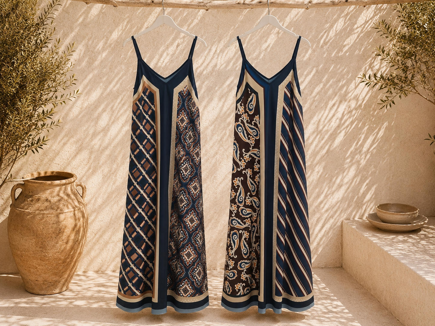 Maxikleid Cordelia Seide mit raffiniertem Wendedesign Made in Italy 34-40/42