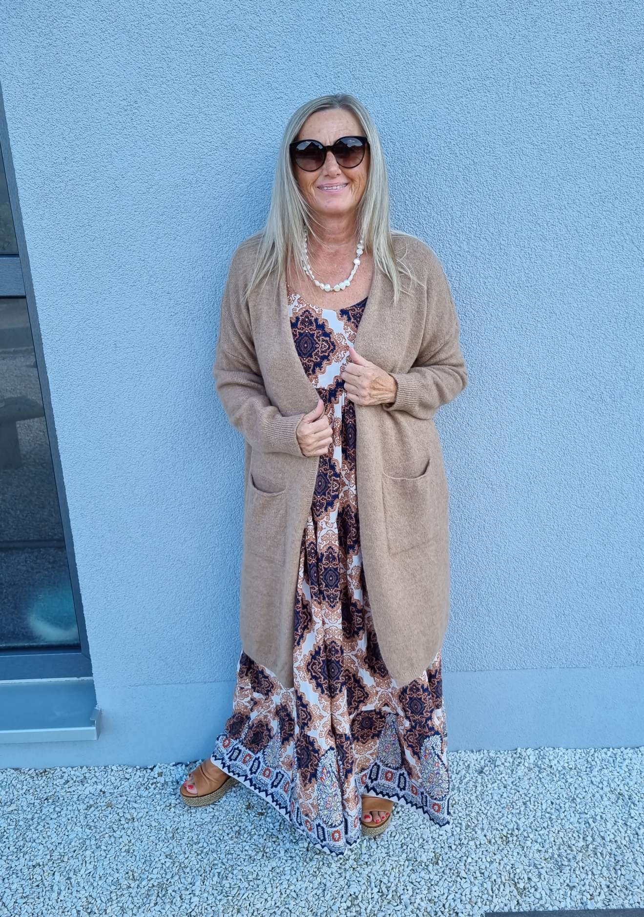 EDLER KNIT CARDIGAN TEODORA CAMEL Strick Jacke Mantel 34-42 Made in Italy EDLER KNIT CARDIGAN TEODORA CAMEL Strick Jacke Mantel 34-42 Made in Italy
