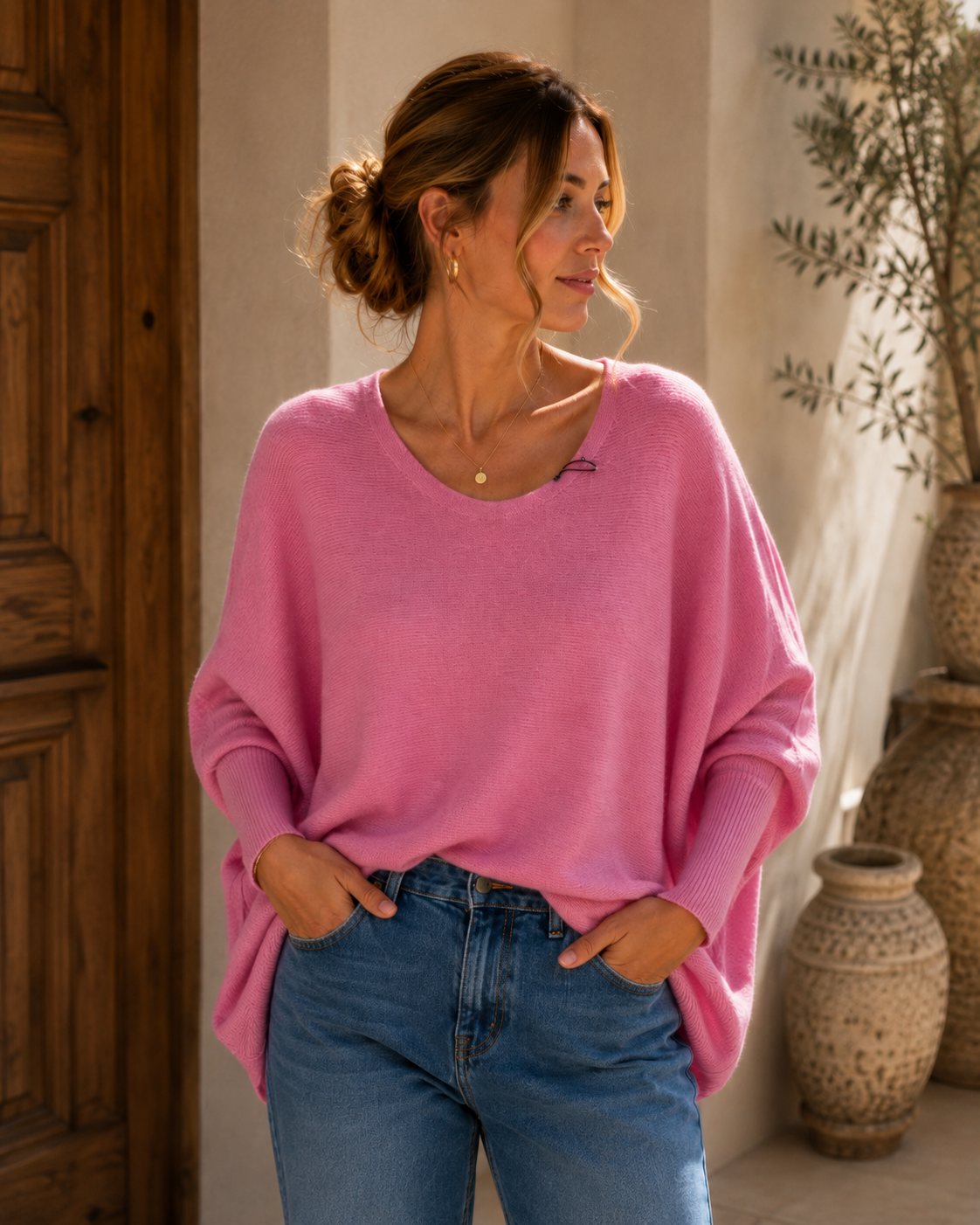 OVERSIZE KNIT SWEATER SIGRID Made in Italy 34-44/46 Strick Pullover