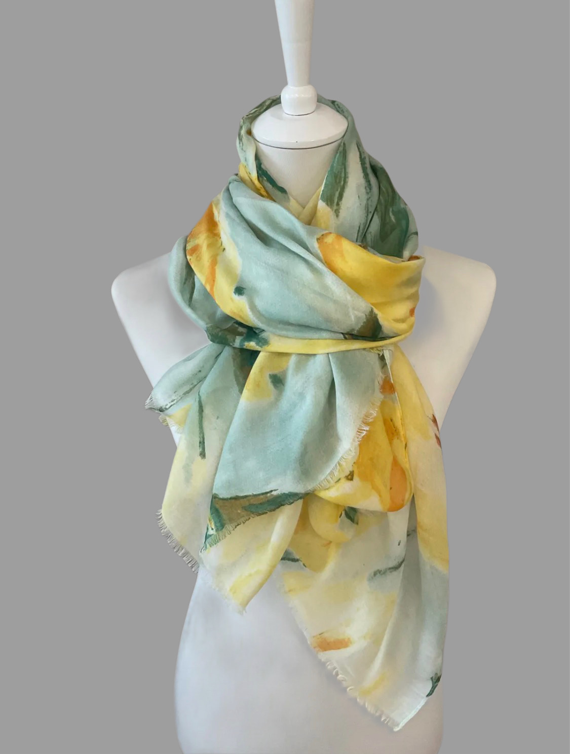 Aquarellblüten Schal „Soft Bloom“ Italy Style