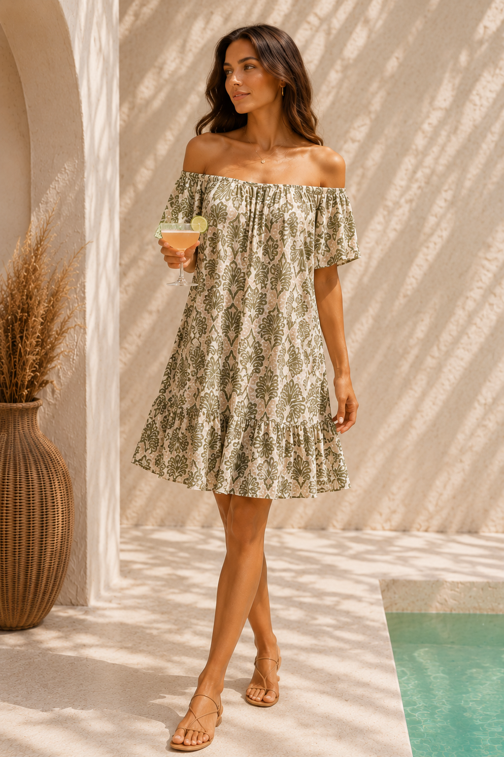 Kleid Favara Bloom Musselin Multicolor Made in Italy 34-40/42