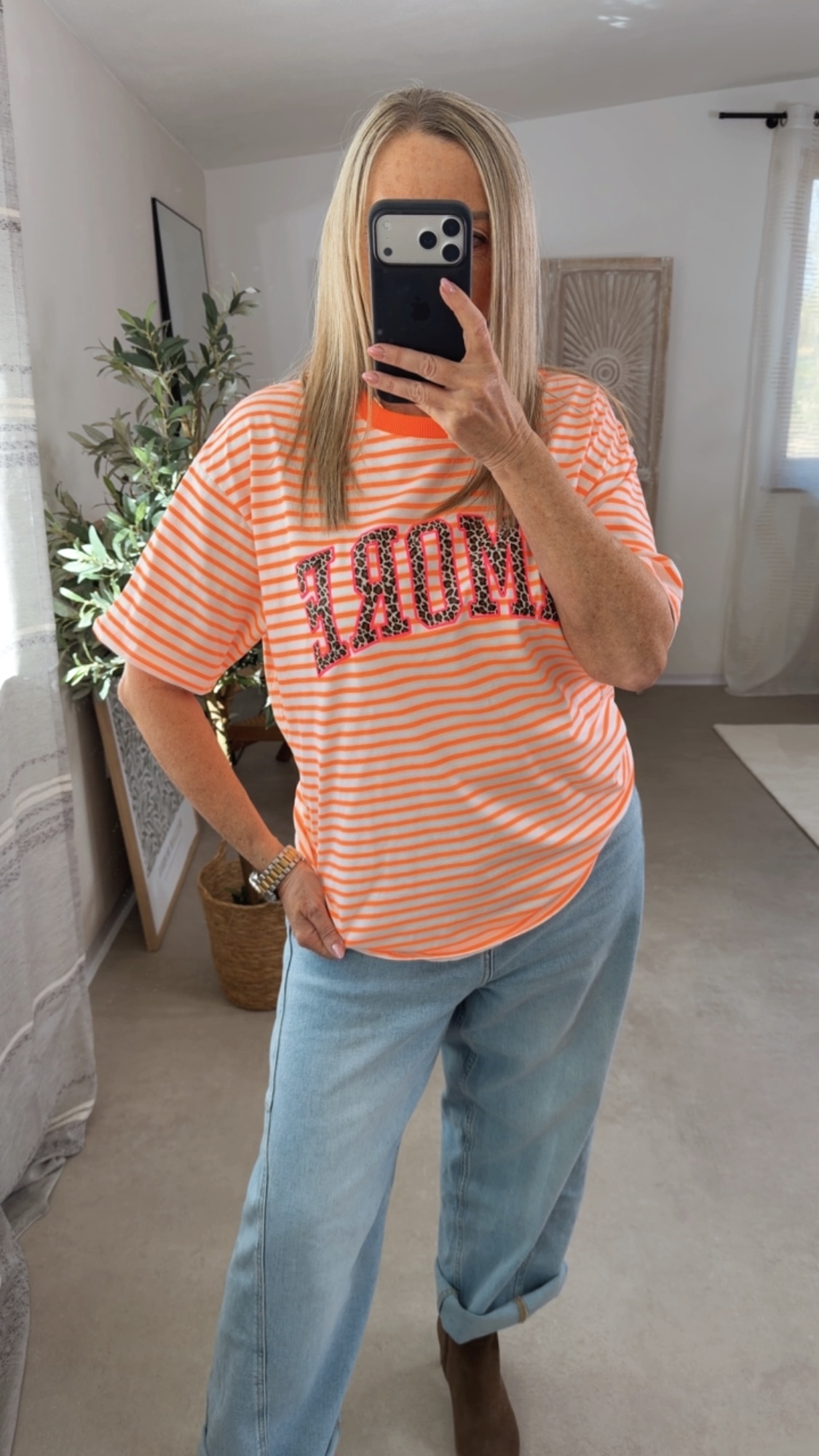🧡✨ T-Shirt Amore Stripes Zireluna Made in Itlay 34-40/42